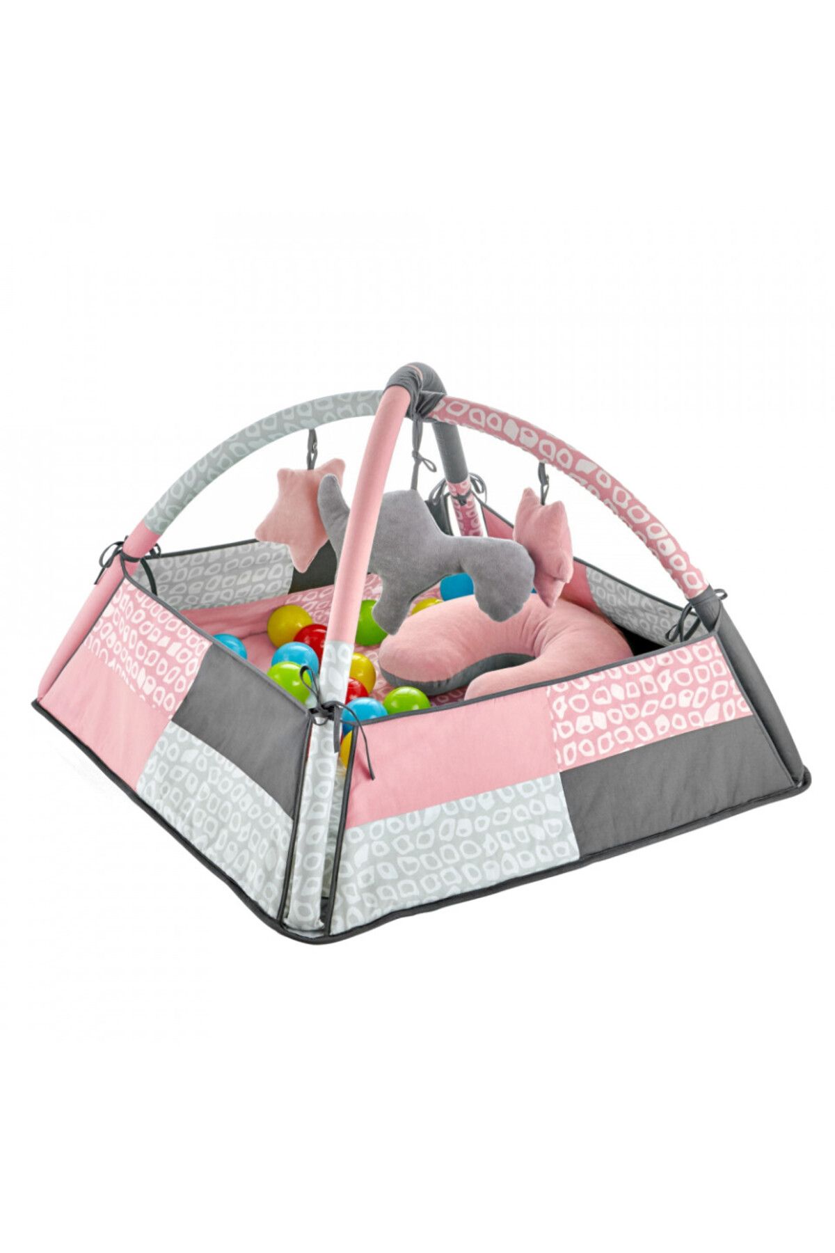 Babyjem Centru De Joaca Cu Bile Babyjem Toy Ball Play Mat Culoare: Roz - 5 x 110