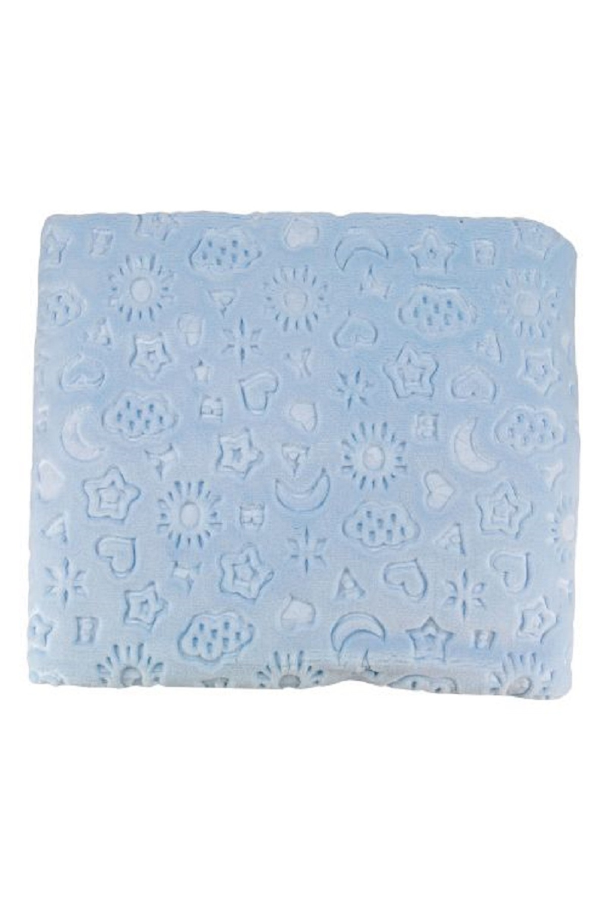 Bahar Bebek Battaniyesi Mavi Peluş %100 Polyester fotoğrafı 2 (önizleme)