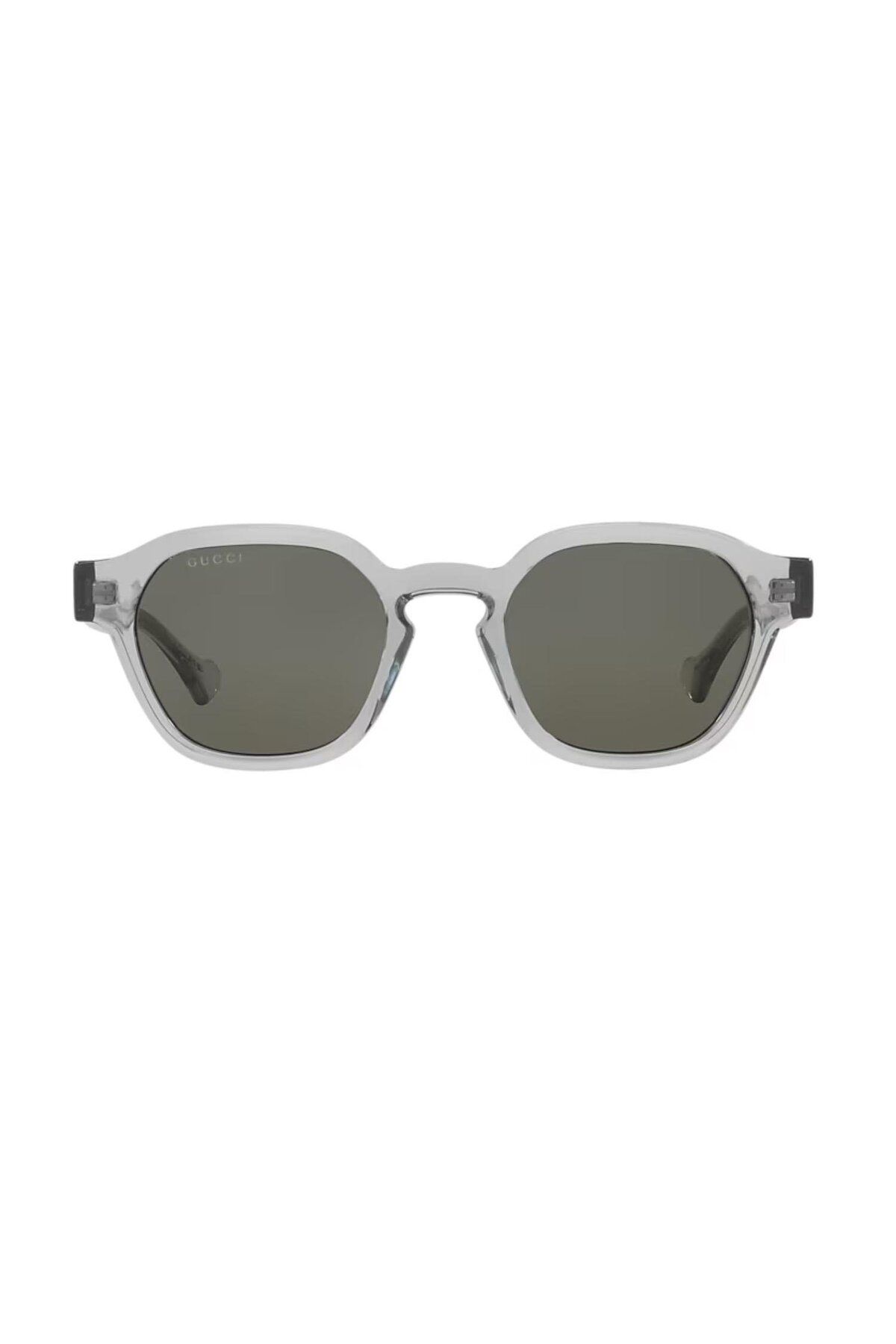 Gucci-Gg 1730S 004 50 Unisex Oval Clear Bone Sunglasses 2