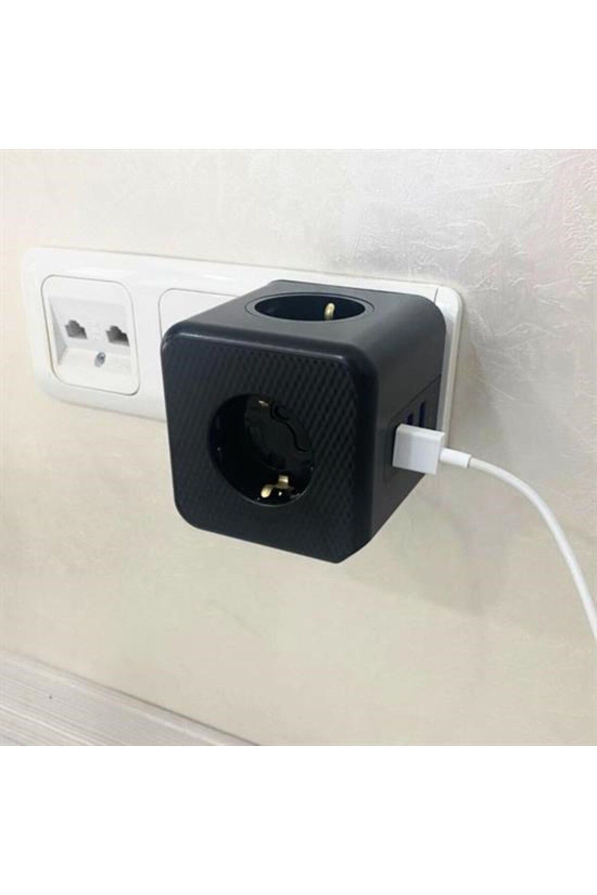MEDUSHOP-مقاومة للحرارة، حماية من التيار الحراري وحماية الطفل، 3 منافذ، 3 منافذ USB، مقبس مكعب 4