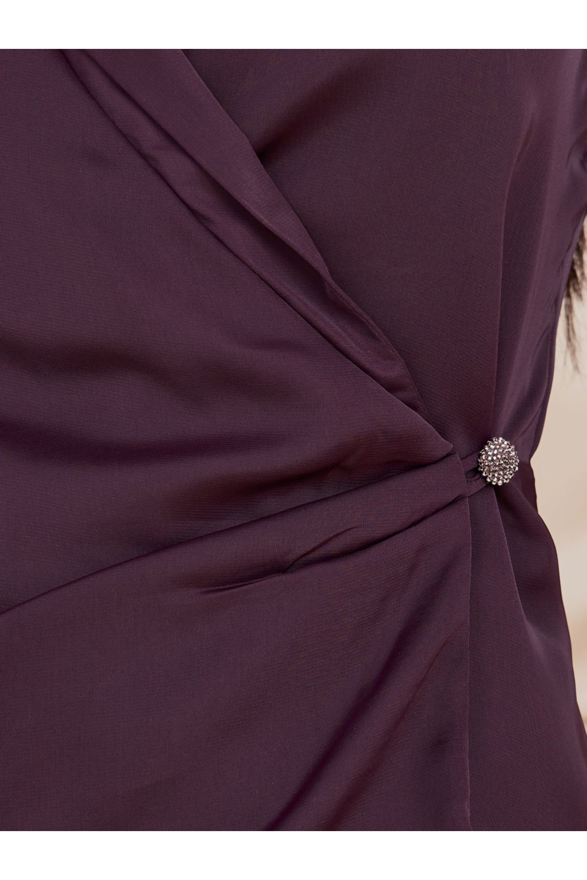 Styli-Notch Lapel Wrap Top with Front Button 3