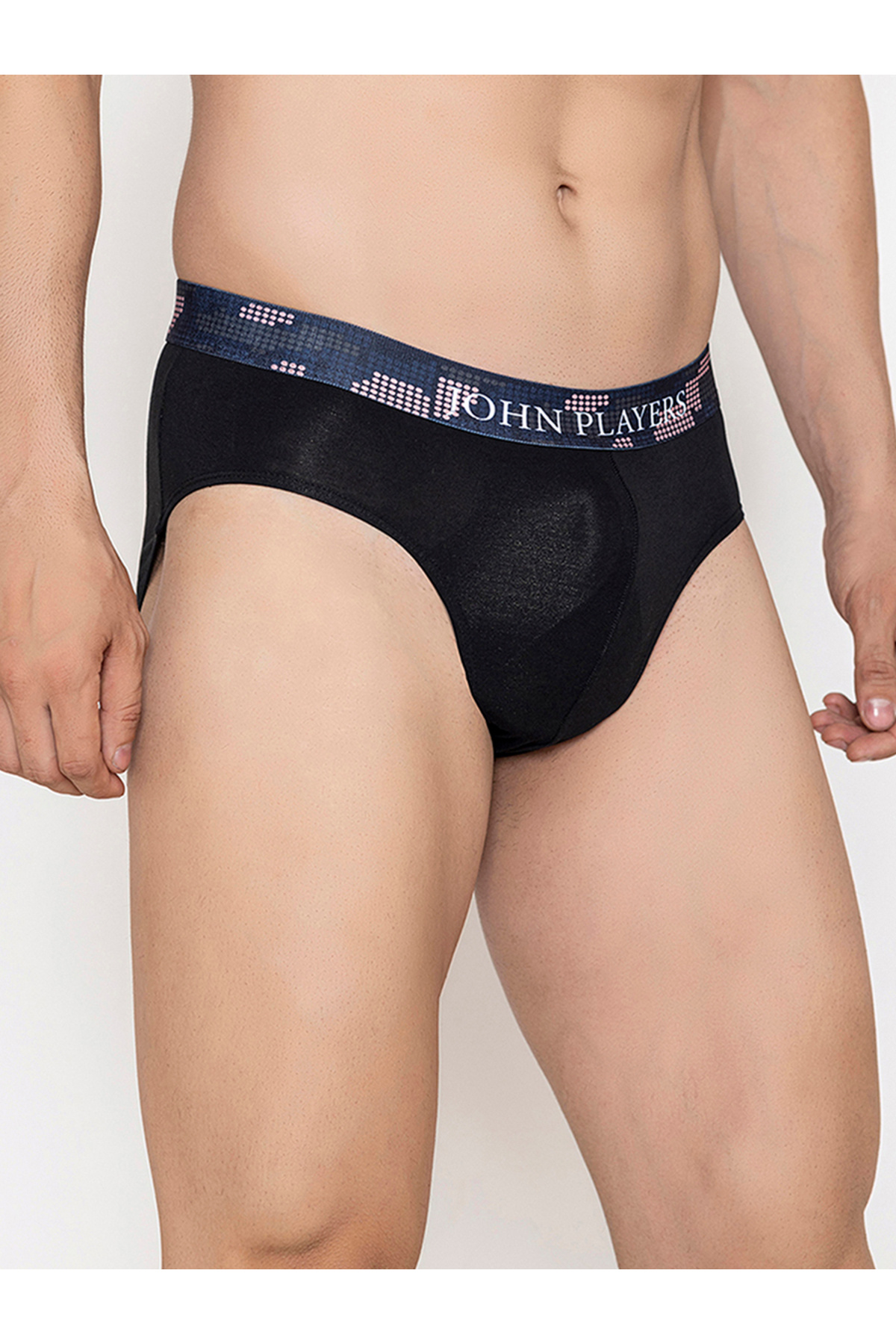John Player By Styli-Pack of 2 - Classic Cotton Brief with Printed Waistband 4