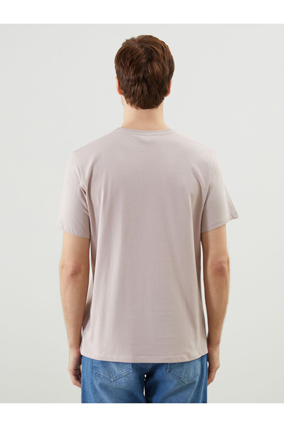 LC Waikiki-New Season Crew Neck Κοντό μανίκι εμπριμέ χτενισμένο βαμβακερό ανδρικό Tisort - S5K389Z8 4