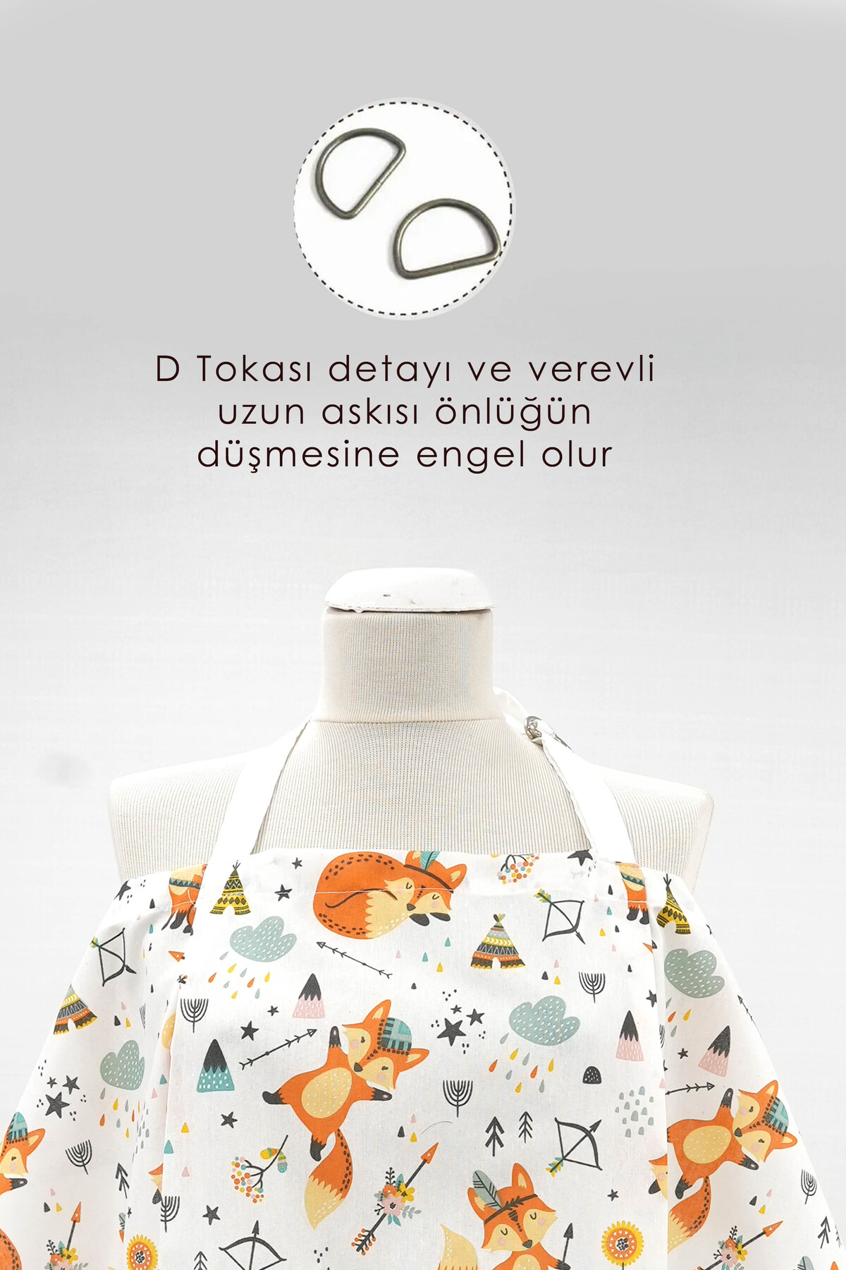 mordesign Çok Amaçlı Bebek Emzirme Örtüsü; Puset, Bebek arabası örtüsü, Emzirme Önlüğü, Tilki Serisi, Turuncu fotoğrafı 2 (önizleme)