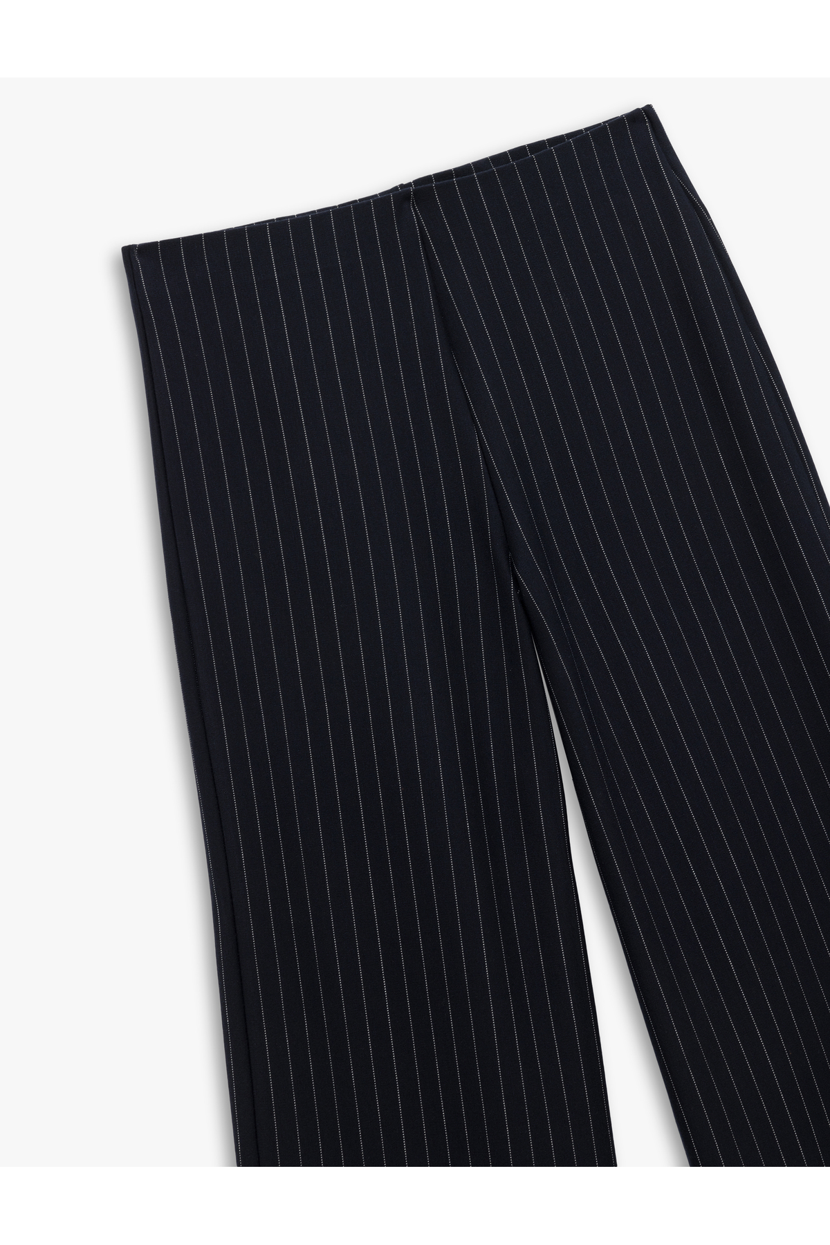 Koton-Striped Wide Leg High Waist Fabric Trousers 5