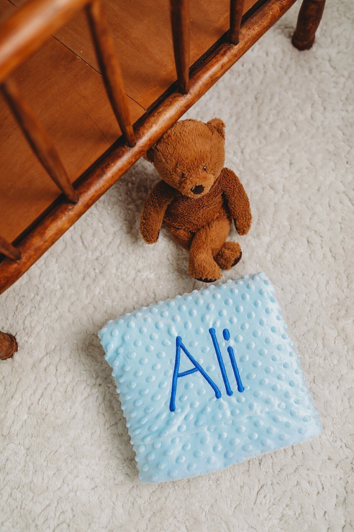 tinykiddesign Nohut Bebek Battaniyesi Mavi Nohut Bebek Hediyesi Bebek Pikesi Istediğiniz Ismi Nakışla Yazıyoruz fotoğrafı 6 (önizleme)