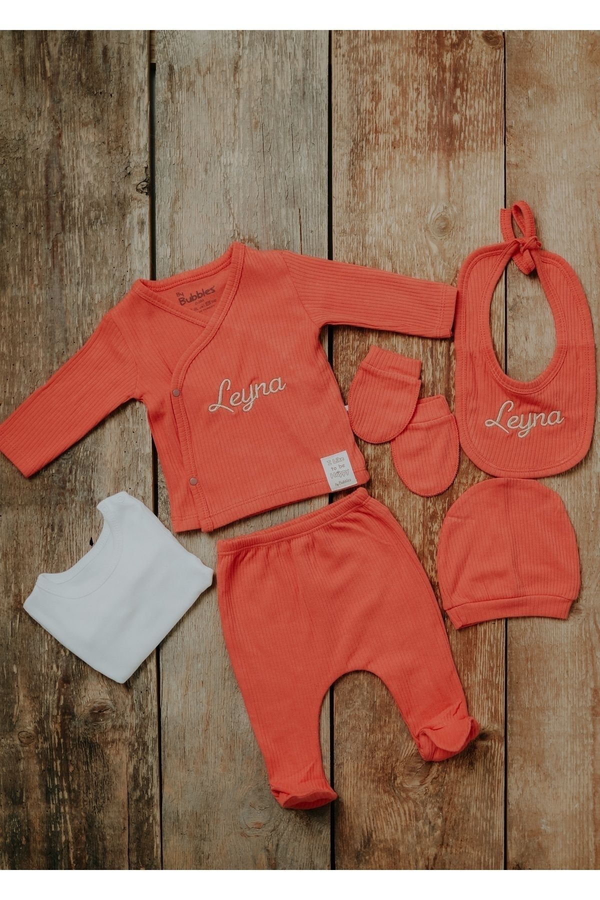 tinykiddesign Zıbın Seti Yeni Doğan Hediyelik Zıbın Seti 6 Parça Narçiçeği Istediğiniz Ismi Nakışla Yazıyoruz fotoğrafı 4 (önizleme)