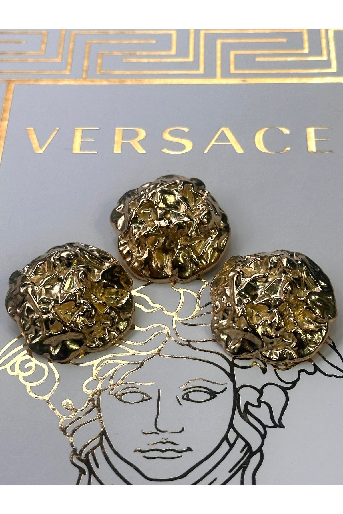 ODDA TASARIM ATÖLYESİ-New Collection Extra Large Size Z.A.R.A Model Gold Button Set(3.3cm) 3