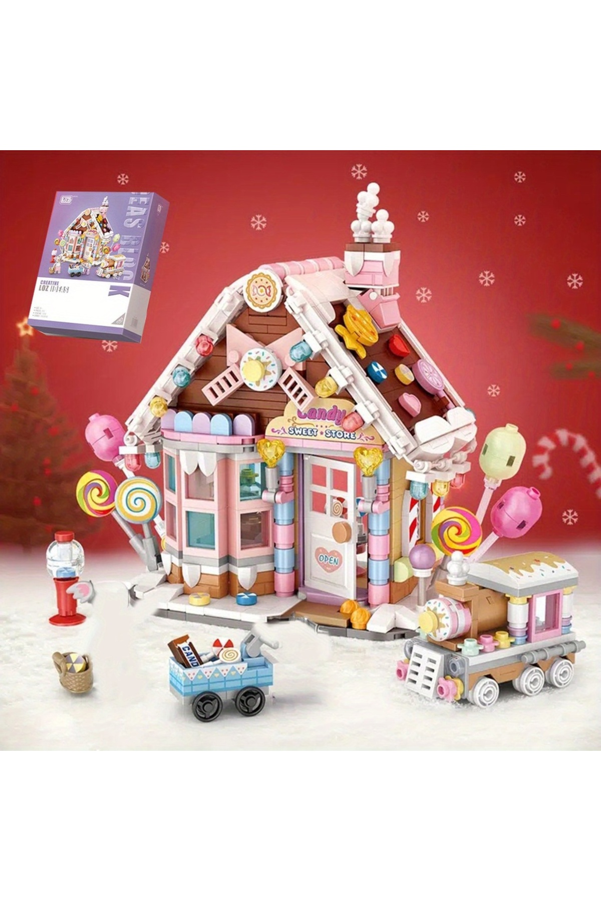 ۱۲۲۴ اسباب‌بازی بلوک‌های ساختنی خانه آب‌نبات کریسمس ۱۲۲۴، هدیه هالووین/روز شکرگزاری/کریسمس