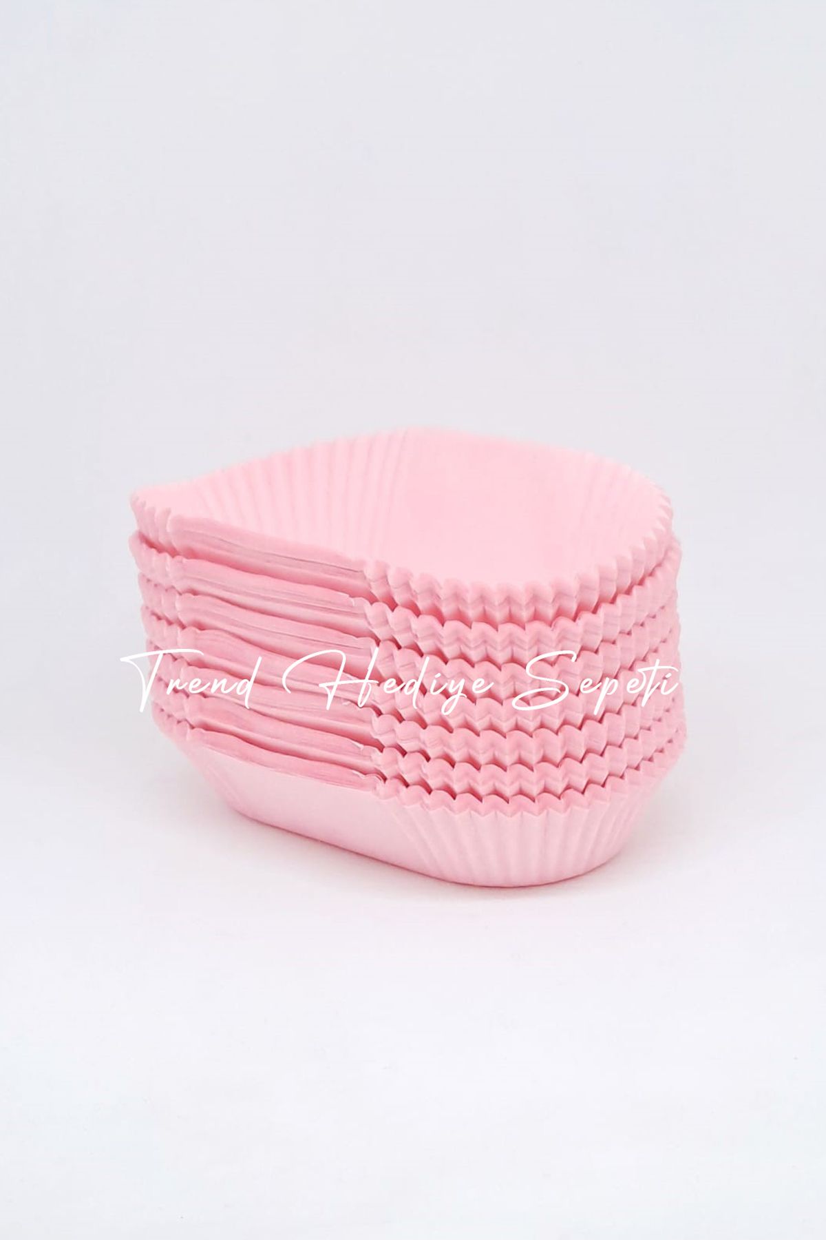Trend Hediye Sepeti-Takribi 200 Pieces Large Size Pink Inserts Paper 8.5X4 Cm, Diamond Presentation, Muffin Cake Mold 3