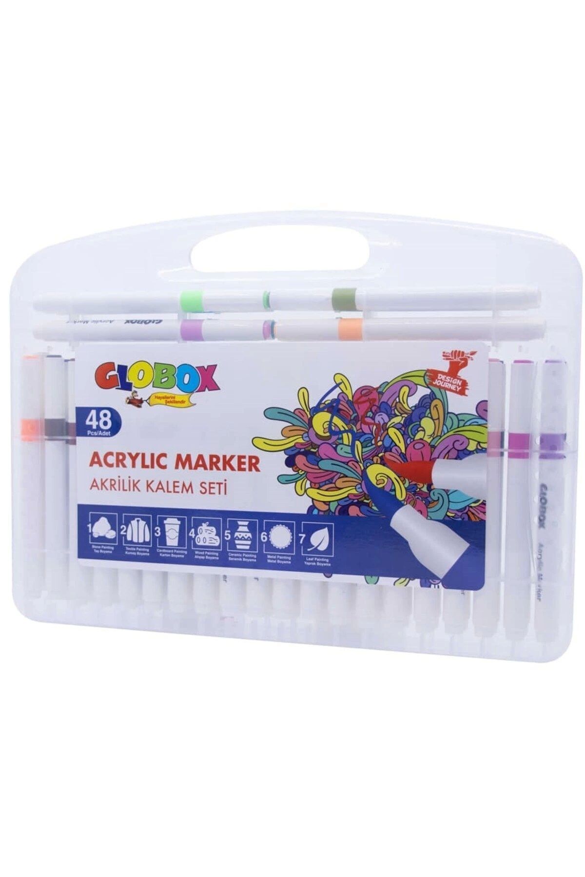 Globox Akrilik Marker Kalem Seti 48 Renk