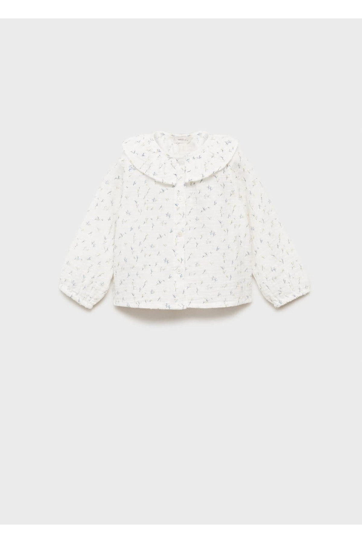 Çiçek desenli pamuklu bluz