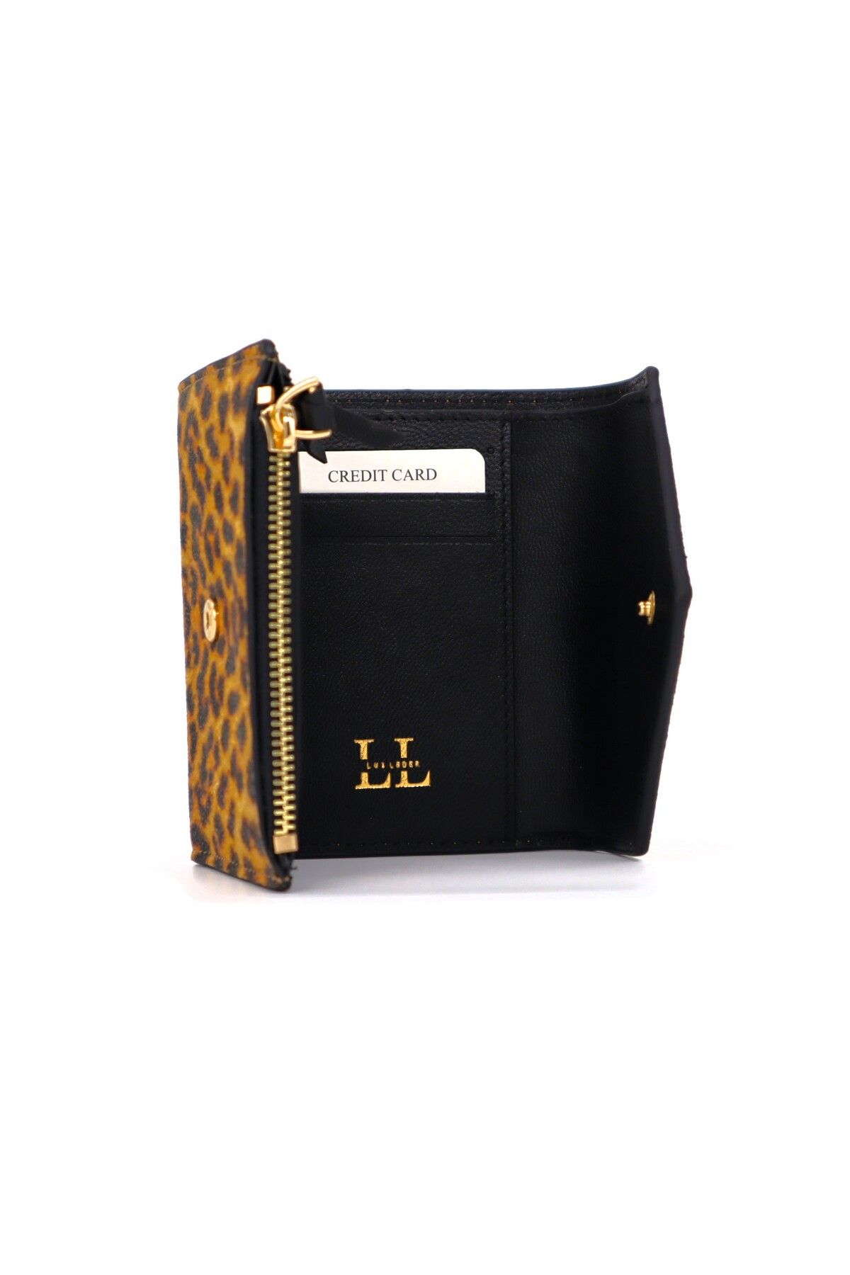 Lux Leder-Vico Genuine Leather Leopard Print Suede Wallet 4