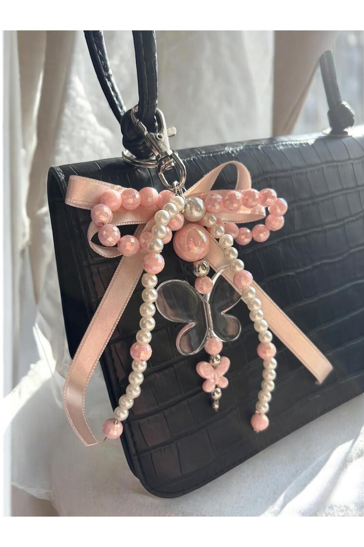 JEWELERYVIBE-New Collection Ribbon Ribbon Detailed Bag Charm, Bag Accessory 4