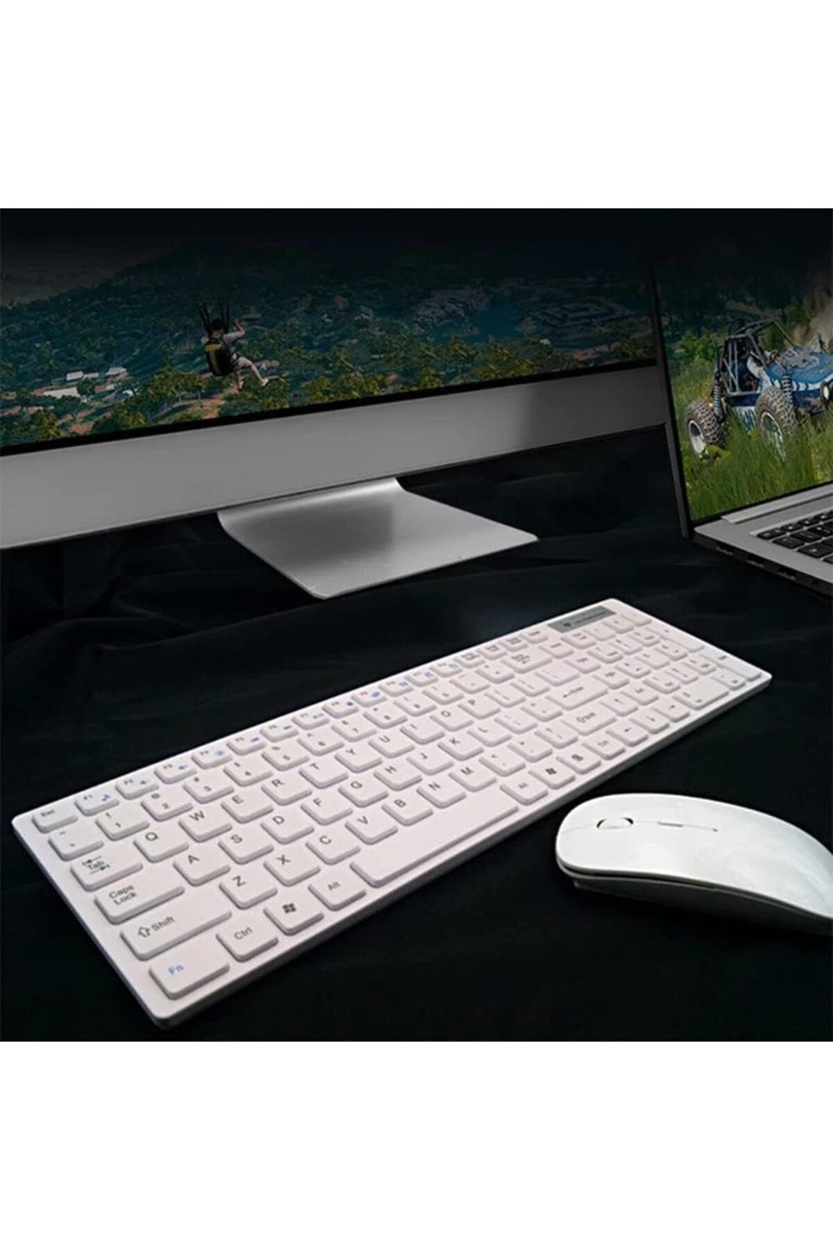 COOYA-2.4G Wireless Keyboard and Mouse Combo, Silent Ultra-Thin Design, 1000 DPI Adjustable, for Windows 3