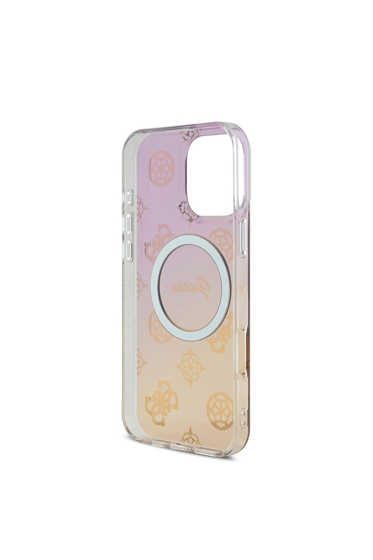 CG Mobile-Guess Magsafe Iml Gradient Hard Case With Peony Pattern For iPhone 16 Pro Max - P 7