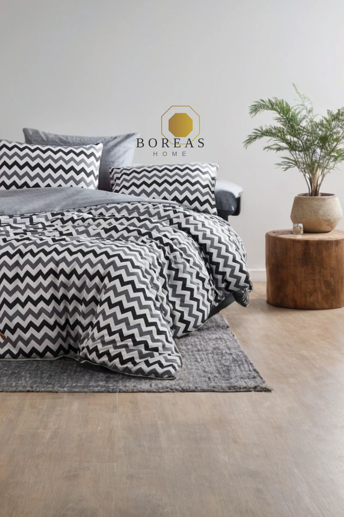 Boreas Home-Zebra Sheet Elastic Double Duvet Cover Set 1