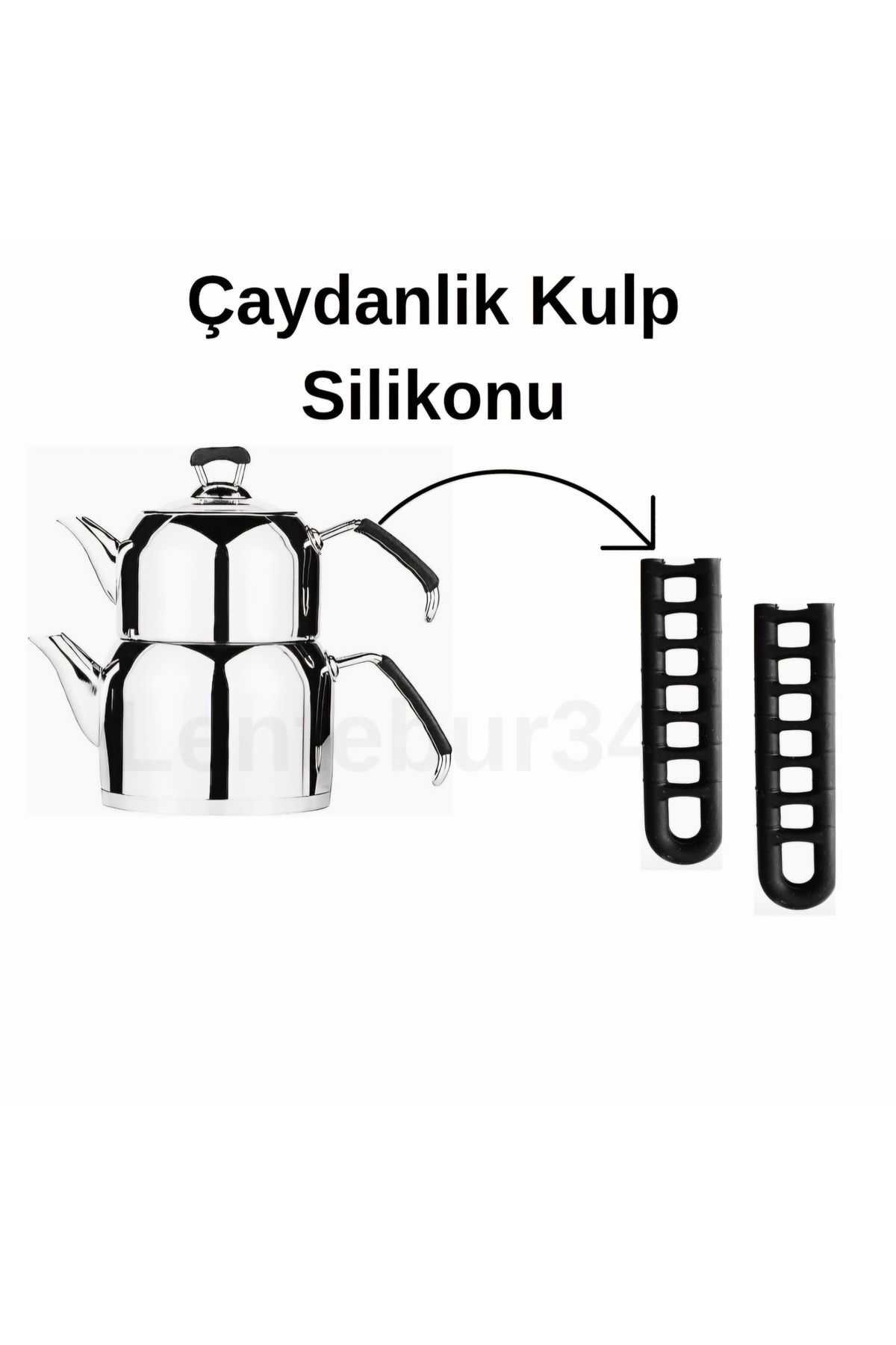 Lentebur34 Çaydanlik Kulbu Silikonu Kokusuz Siyah