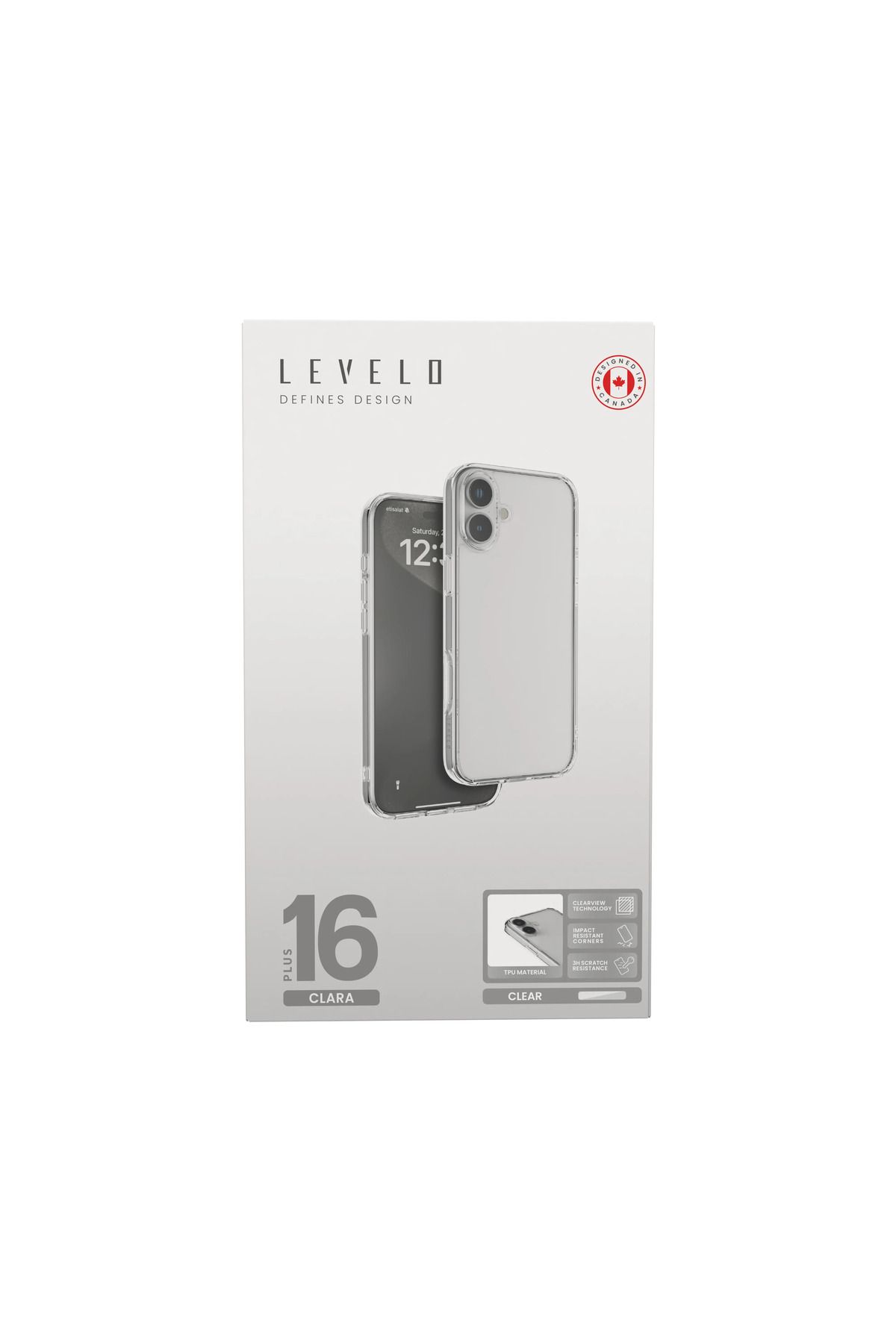 Levelo-جراب كلارا شفاف لهاتف iPhone 16 Plus - شفاف 8