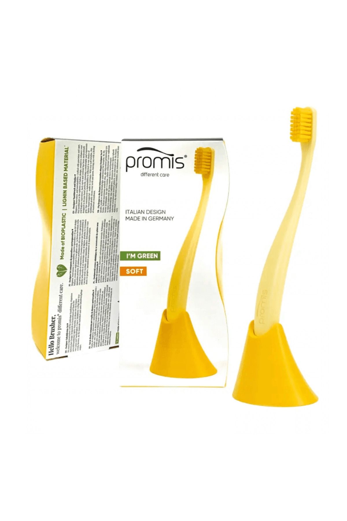 Promis Biplastic Single Diş Fırçası 6750 - Soft - Yellow - Tutucu Hediyeli