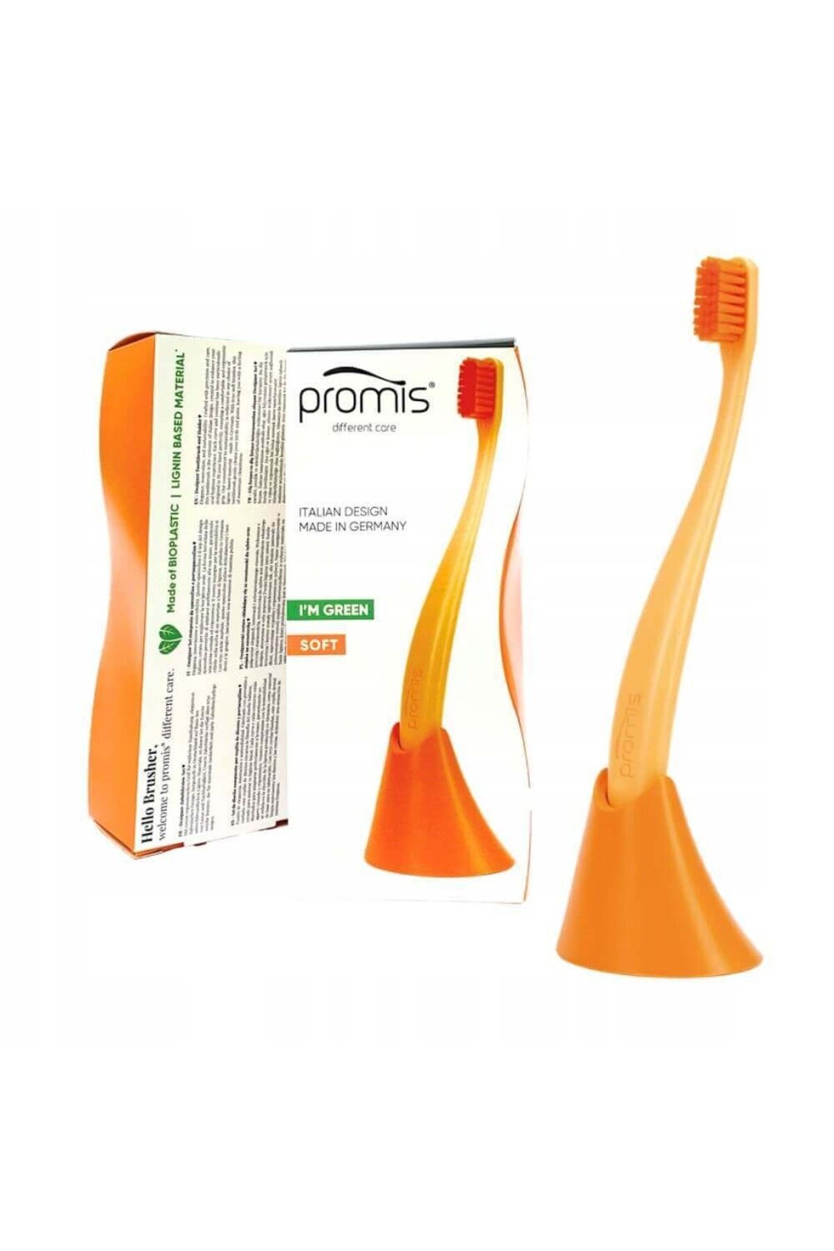 Promis Biplastic Single Diş Fırçası 6750 - Soft - Orange - Tutucu Hediyeli