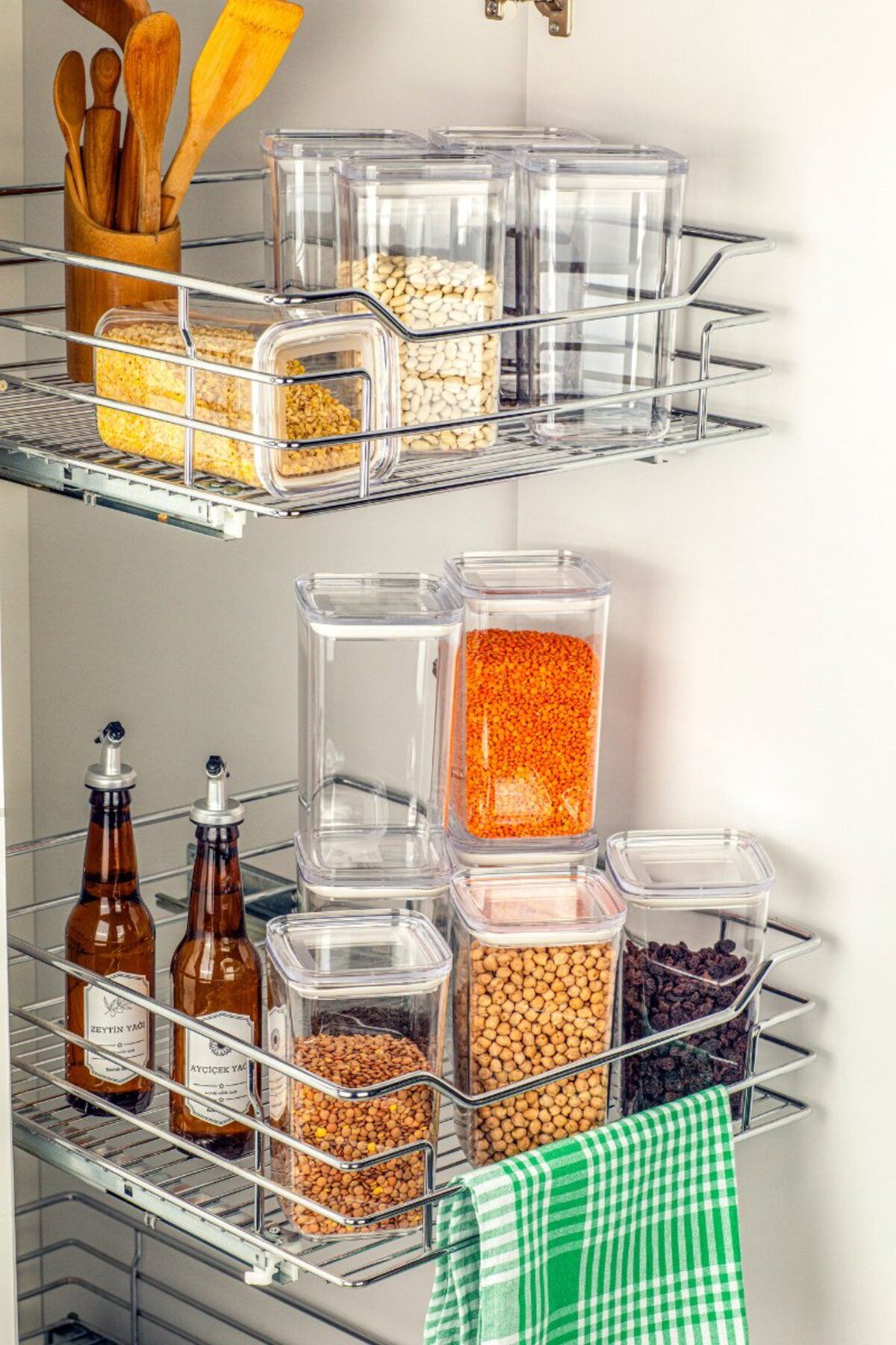 Comprox-Set of 9 Storage Containers |   Transparent Food Storage Container with Vacuum Lid (3X1700Ml - 3X1200Ml - 3X900Ml) 6