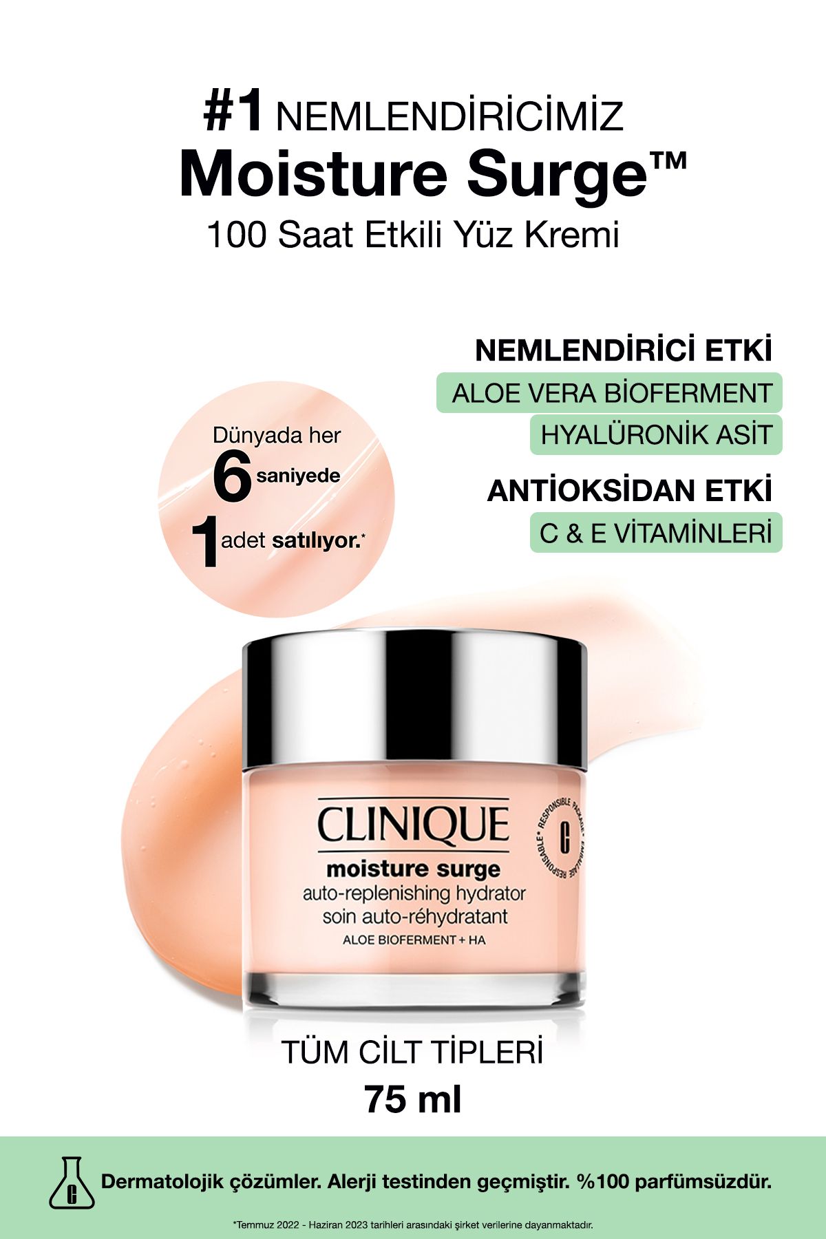 Clinique-Antioxidant Effective Long-Time Moisturizing Facial Care Cream with Hyaluronic Acid Content-75 ml 1