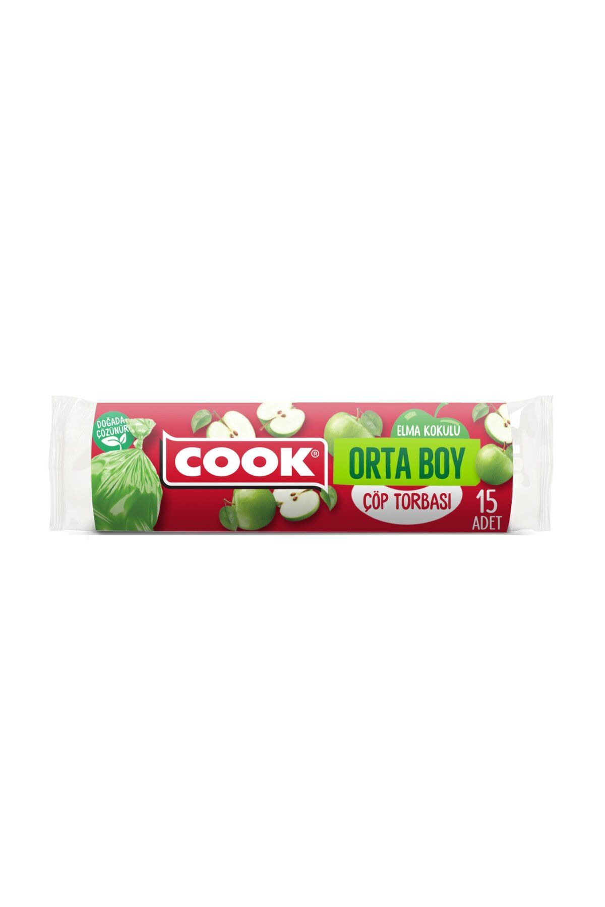 Cookc Cook Orta Boy Çöp Torbası Elma Kokulu 15 Adet