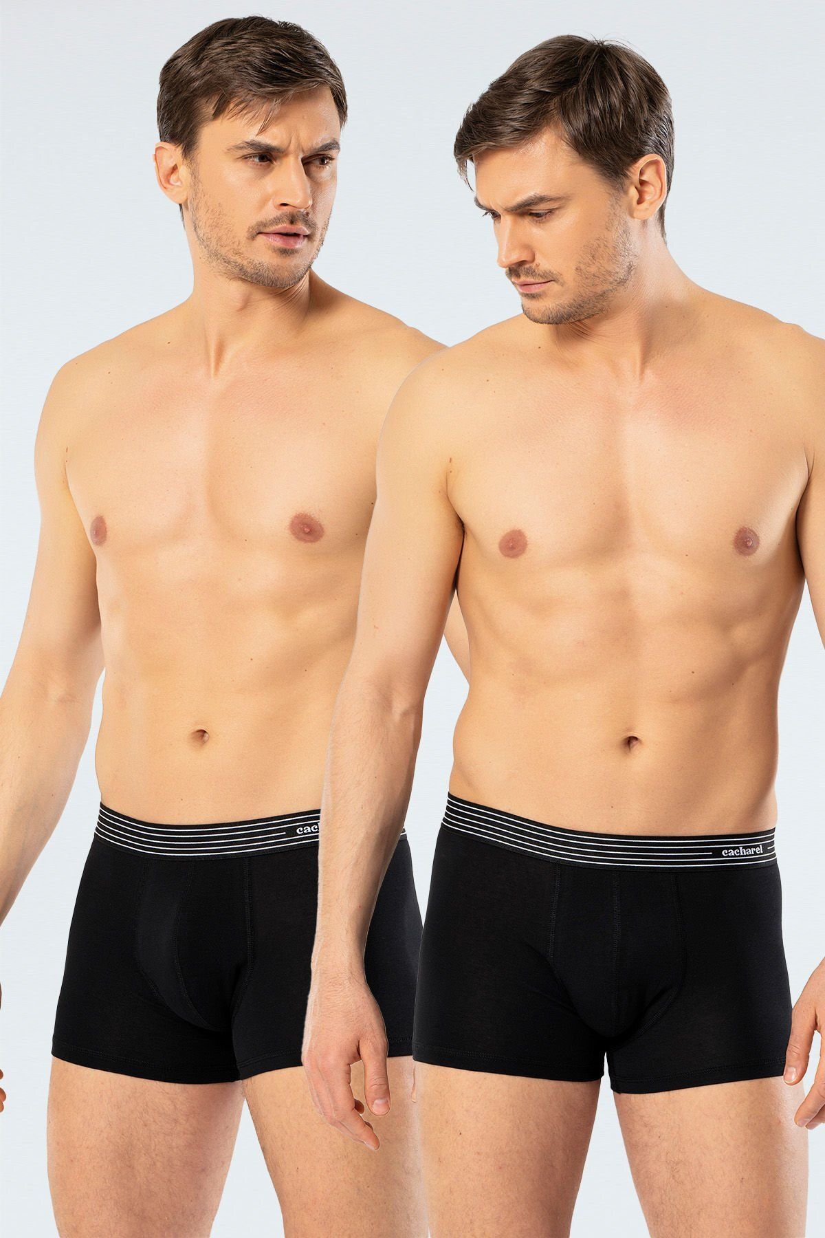Cacharel Erkek 2'li Boxer (Düz) 1318/Siyah