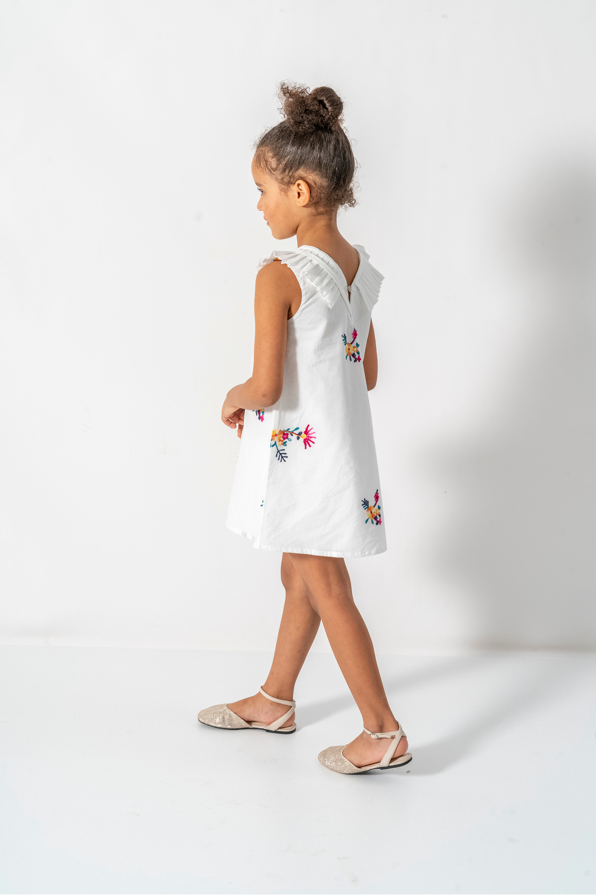 Baby Animals Kız Bebek Kız Çocuk Doğum Günü Parti Düğün Elbise Kısa Kol Kolsuz Nakışlı Çantalı  Astarlı fotoğrafı 3 (önizleme)