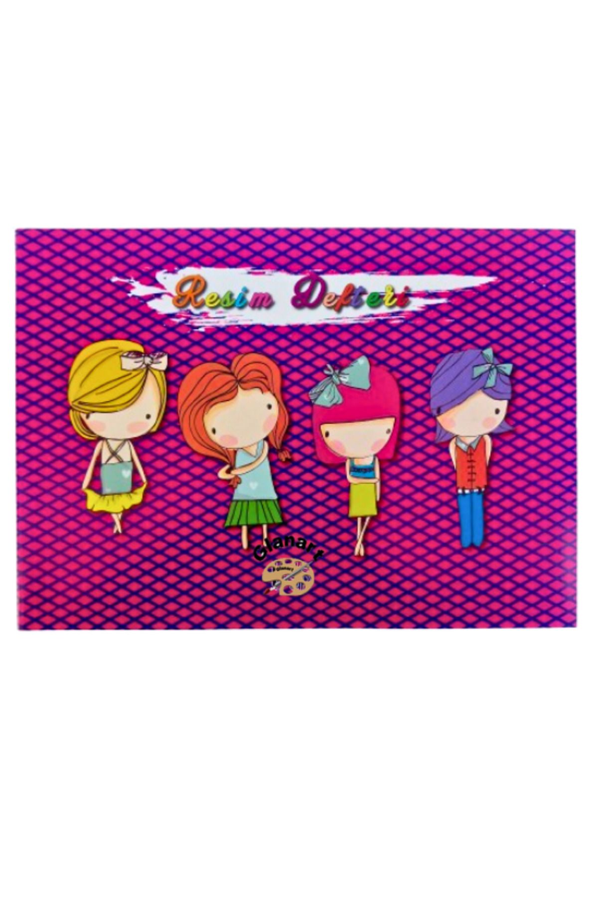 Glanart-60 Sheets Drawing Notebook Medium Size 21X29,5 cm with Velcro on the Edge 1 Pcs 1