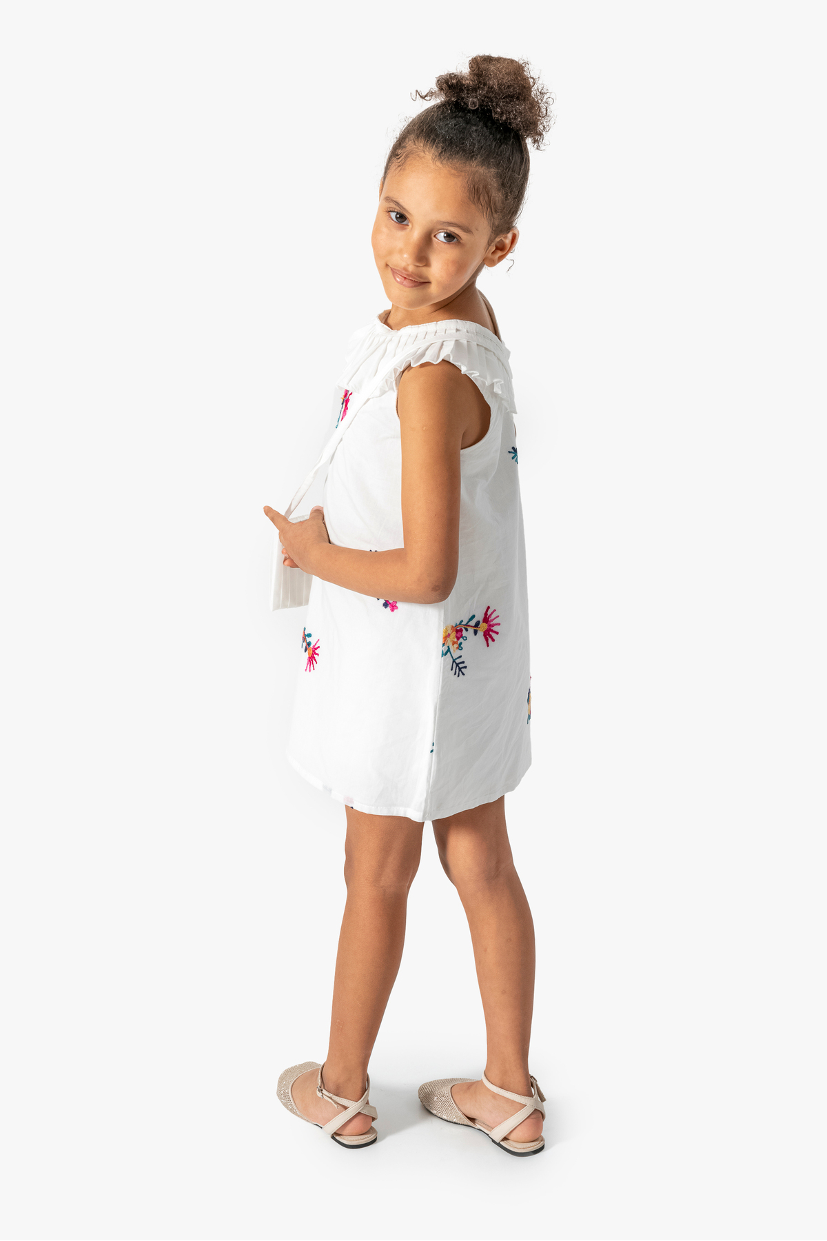 Baby Animals Kız Bebek Kız Çocuk Doğum Günü Parti Düğün Elbise Kısa Kol Kolsuz Nakışlı Çantalı  Astarlı fotoğrafı 2 (önizleme)