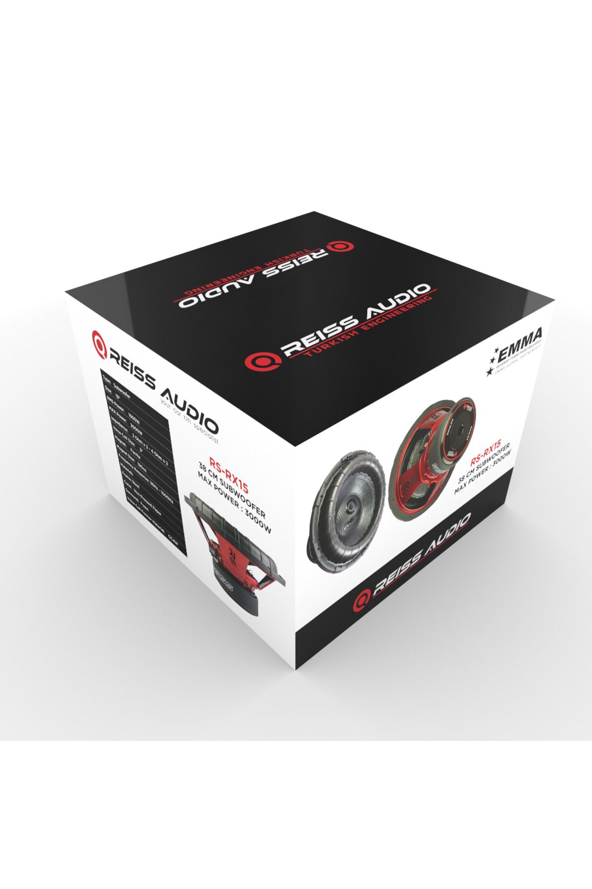 RS-RX15.D2 38 CM SUBWOOFER BAS 2 OHM 3000 WATT MAXİMUM POWER ÇİFT BOBİNLİ - 5