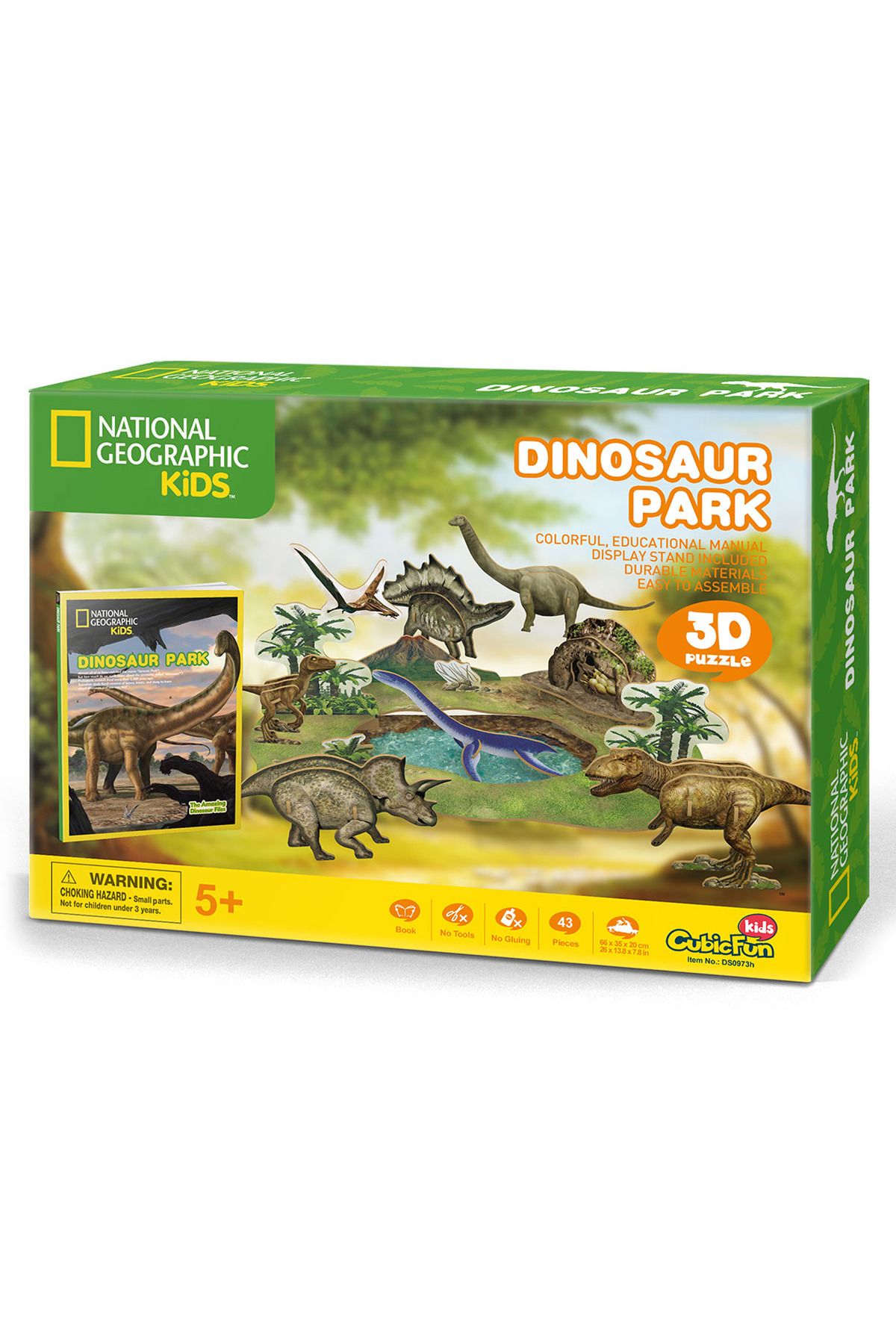 Cubic Fun CubicFun Nati onal Geog raphic Kids 3D Puzzle Dinozor Parkı