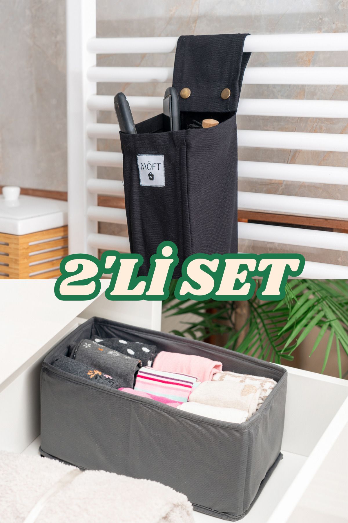 MÖFT Dulap Cu 2 Sertare Organizatori Multifuncționale - One Size