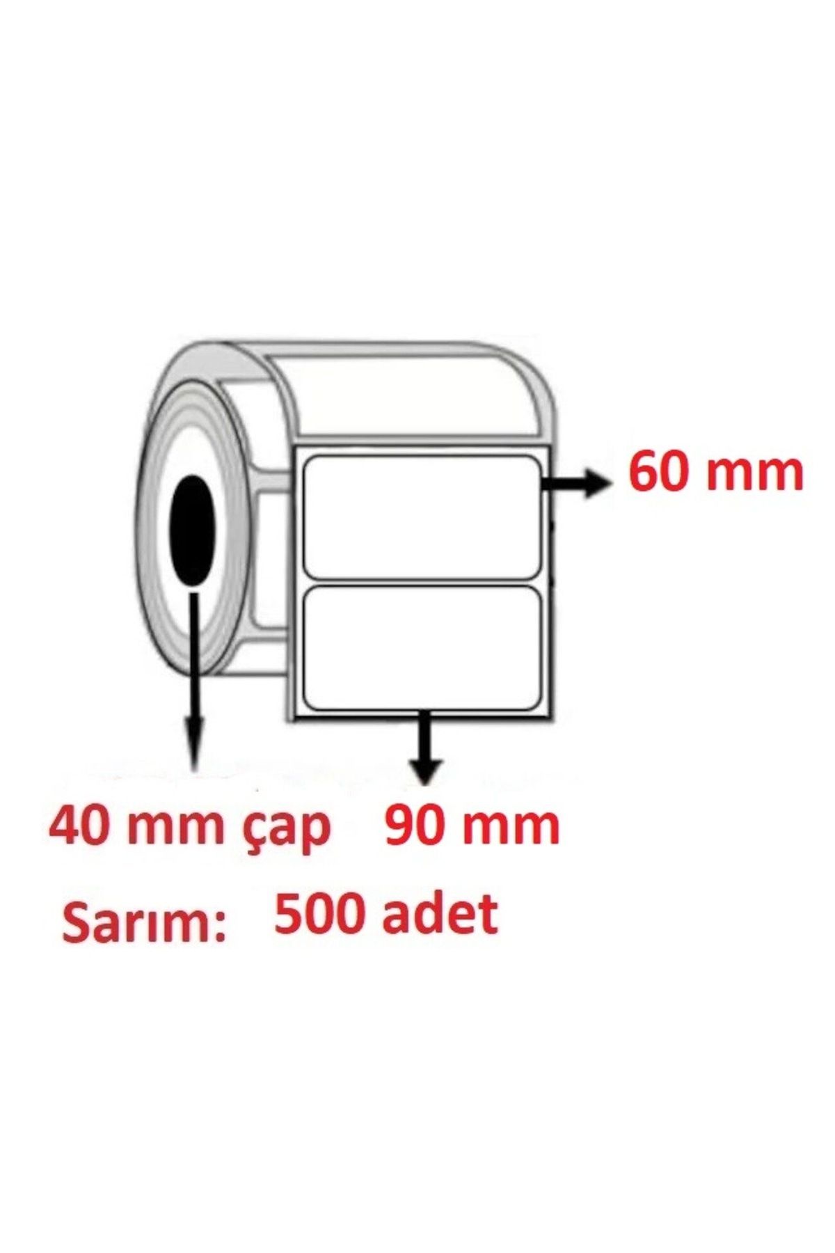 LABEL WORLD Boş Yapışkanlı Barkod Etiketi P.P Opak Etiket 90mm X 60mm