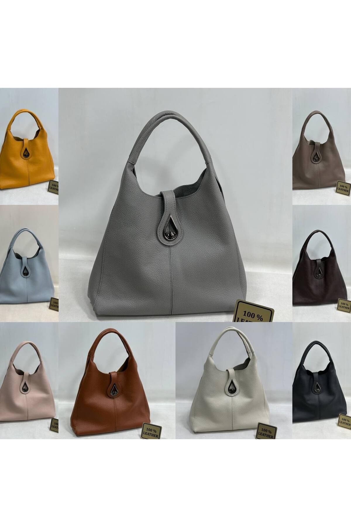 çkn sedat çakan çanta & fular & aksesuar-Genuine Leather Women's Hand Shoulder Cross-Body Bag 2