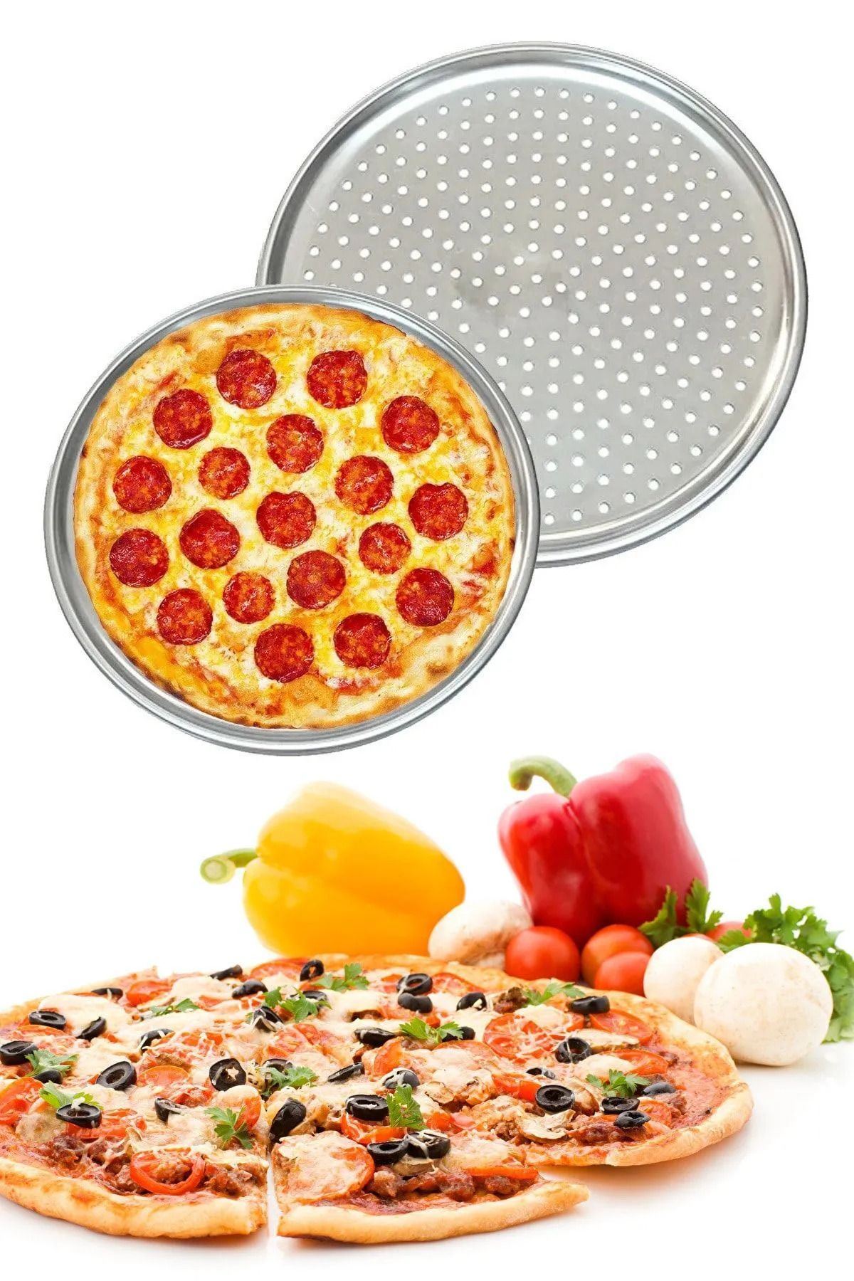 36cm Pizza Ve Lahmacun Tepsisi | Delikli Pizza Ve Lahmacun Tepsisi Lahmacun Pide Tepsisi