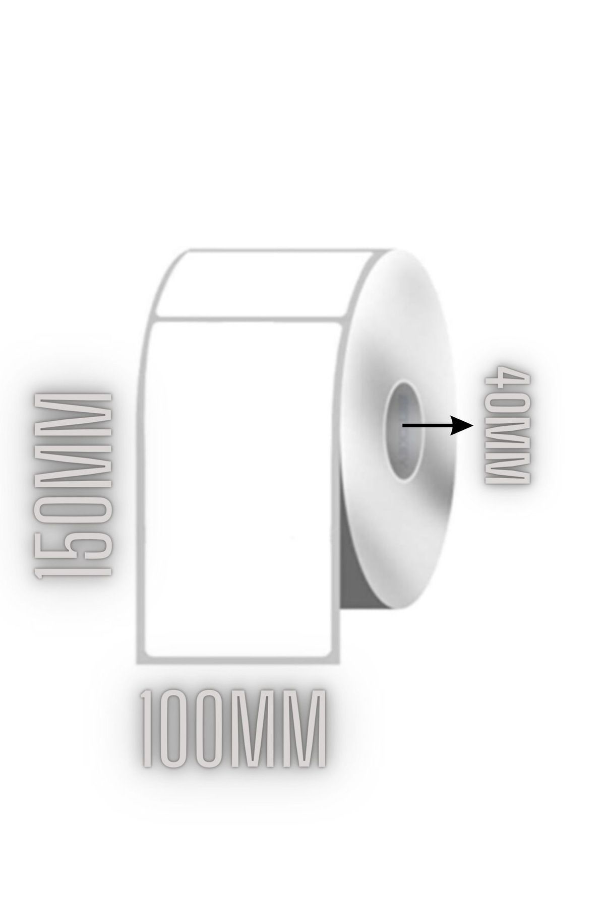 LABEL WORLD Boş Yapışkanlı Koli Kargo Etiketi Kuşe Etiket 100mm X 150mm