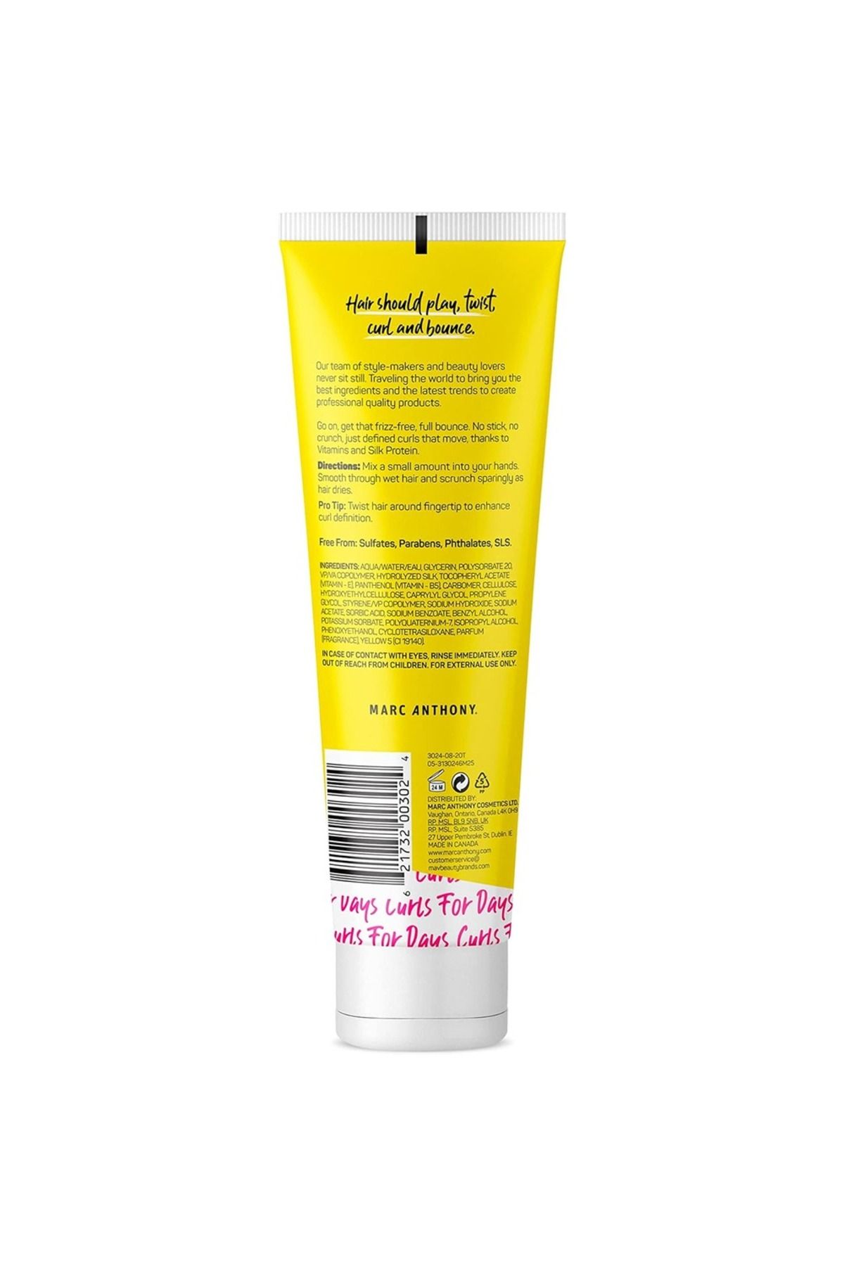 MARC ANTHONY-Strictly Curls - Curl Defining Lotion, Infused With Vitamin E & Silk Protein - 245Ml 2