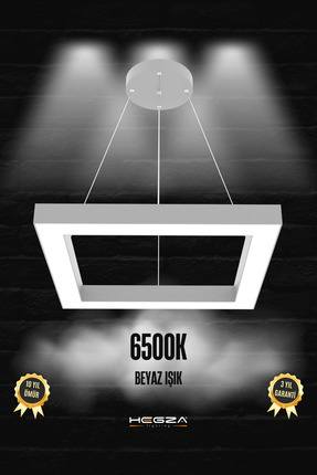 Hegza Lighting Quattro ( Gri Kasa, Beyaz Işık ) Ledli Modern Led Avize, Salon...