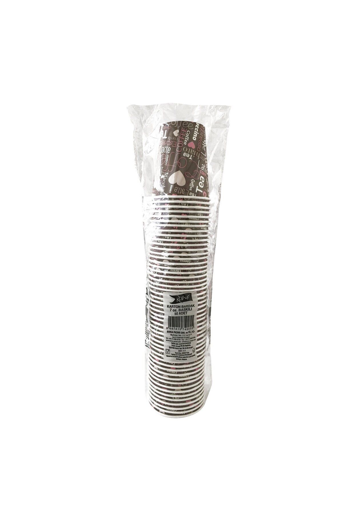Roll-Up Karton Bardak 7 Oz 50'li
