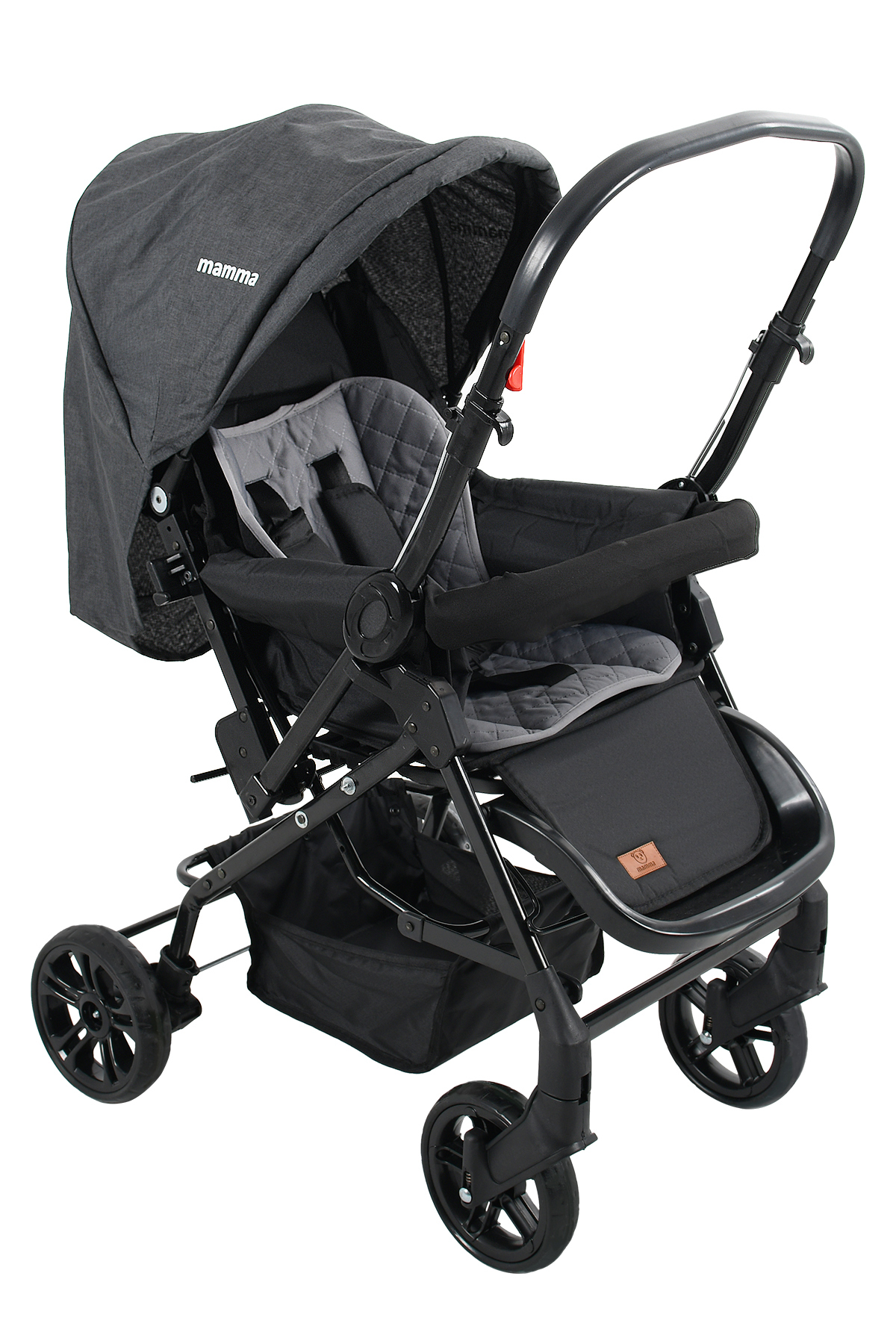 Mamma King Çift Yönlü Bebek Arabası + Ayak Örtüsü ve Yağmurluk fotoğrafı 2 (önizleme)