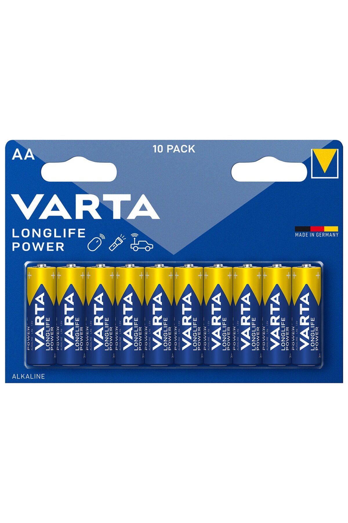 Varta Longlife Power AA Kalem Pil 10'lu Paket (Alkalin)