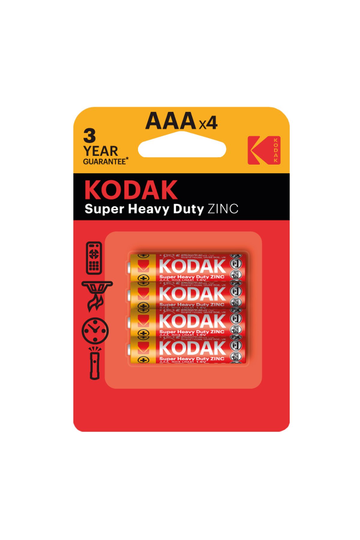 Kodak Çinko Karbon İnce Pil Blister AAA 4'lü