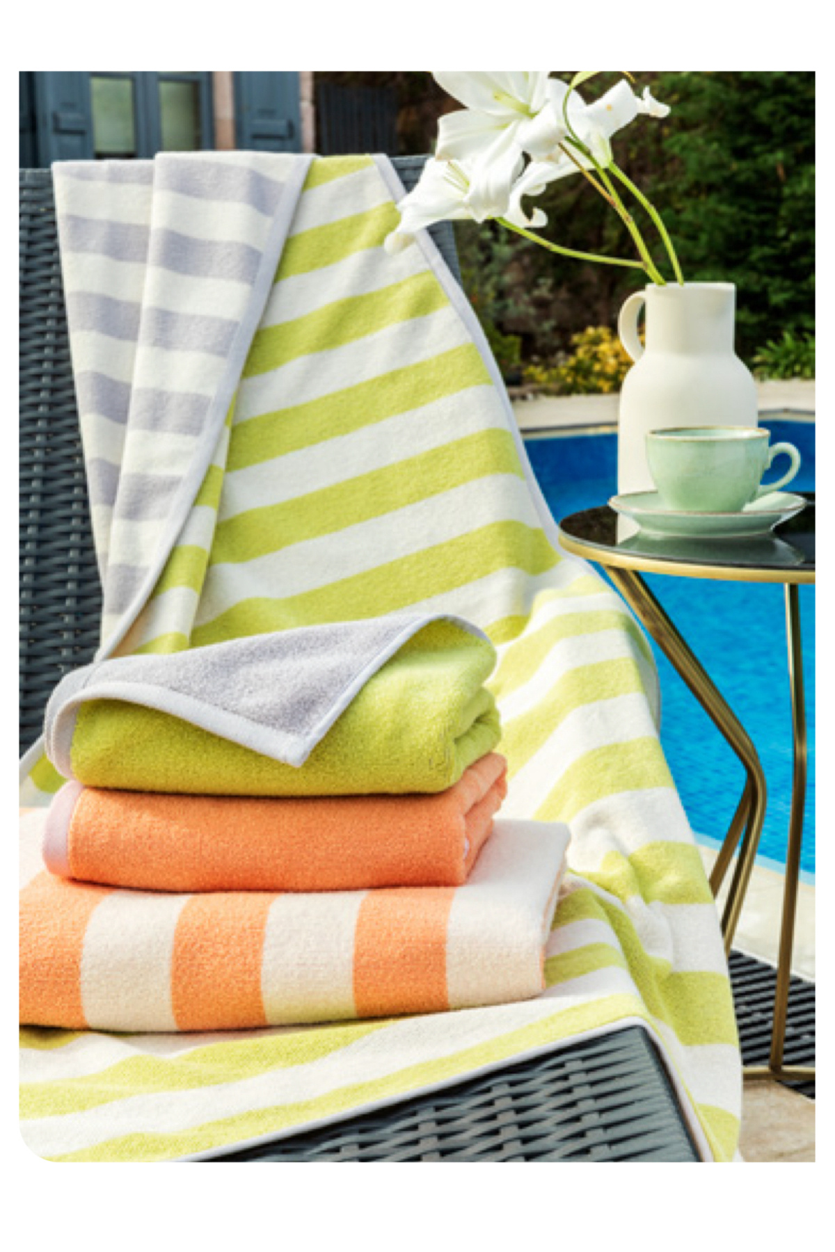 Özdilek-Πετσέτα θαλάσσης Özdilek Double Color Stripe - 70x145 3