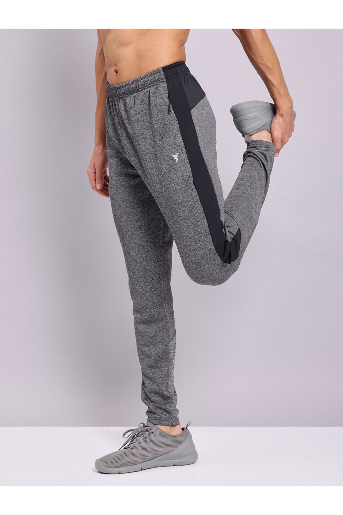 Technosport By Styli-Color Block Track Pants with Zip Pockets 5