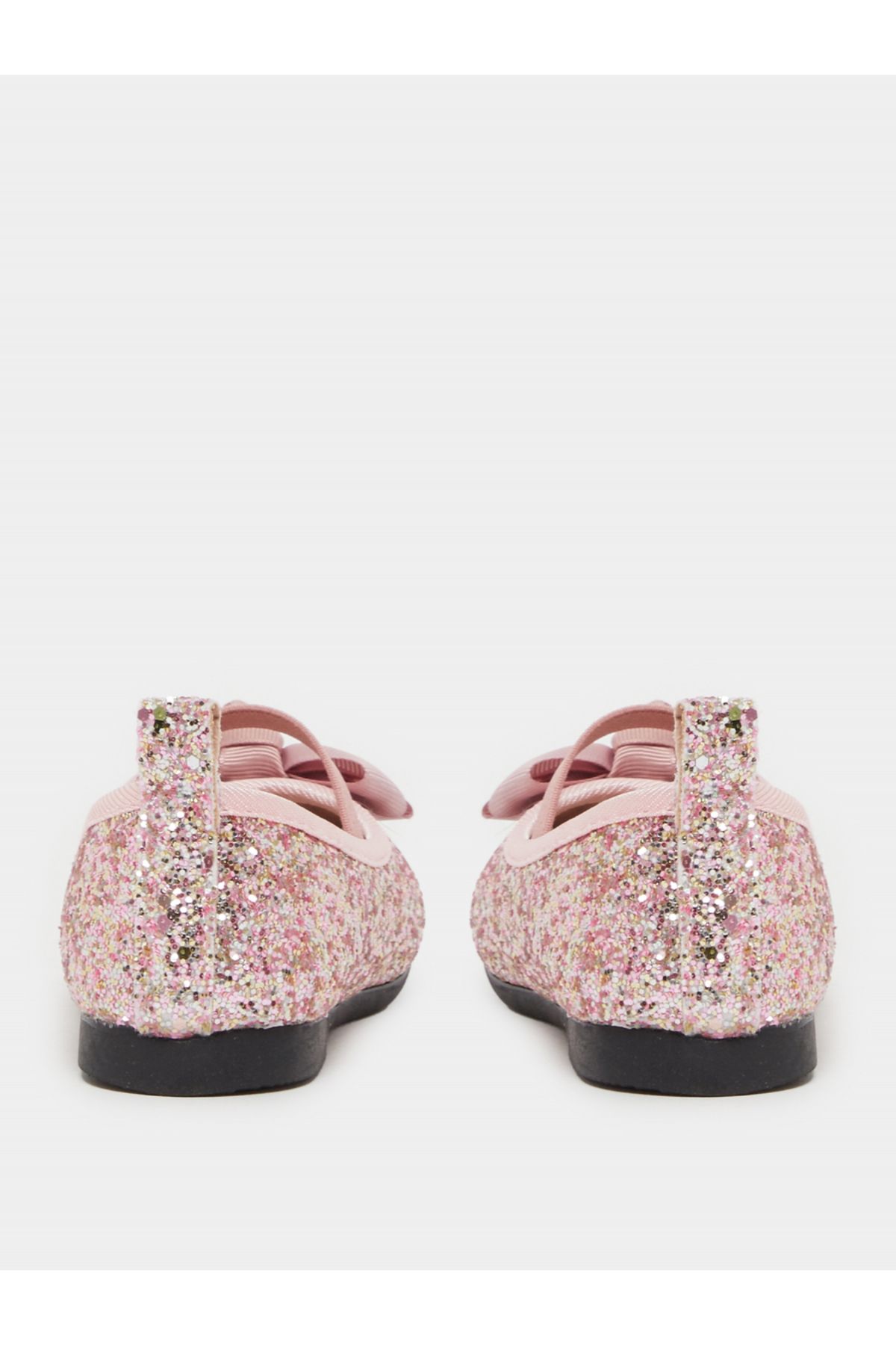 Styli-Glittered Slip On Ballerina with Bow Accent 4
