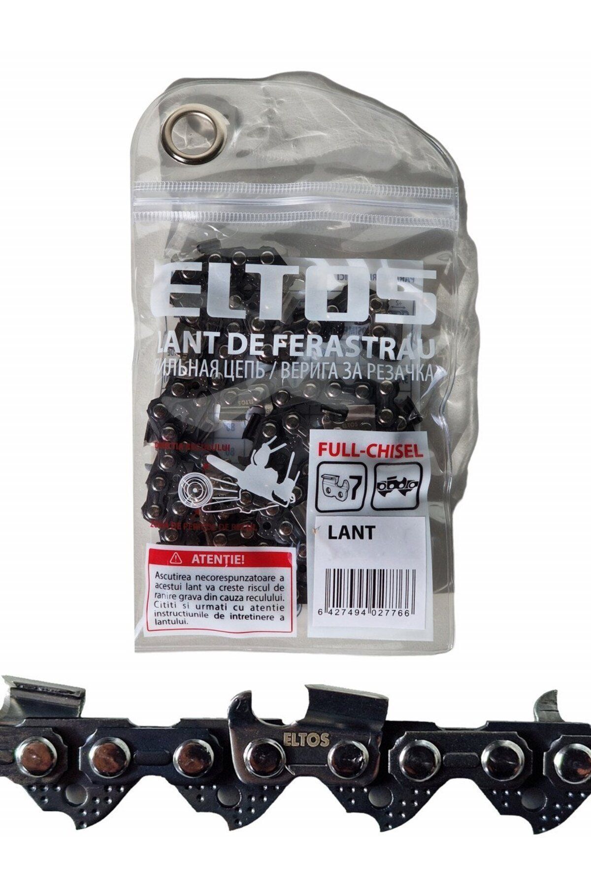 Eltos Motorlu Testere Zinciri: Zincir Adımı 3/25, Pala Oluğu: 1,5 Mm, T72 - 36 Diş