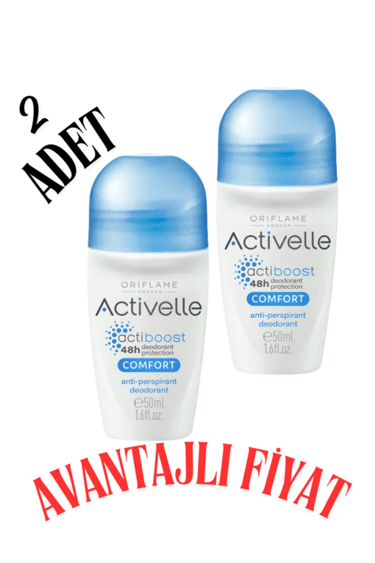 Oriflame Activelle Comfort Anti perspirant Roll on 2 Adet 33139